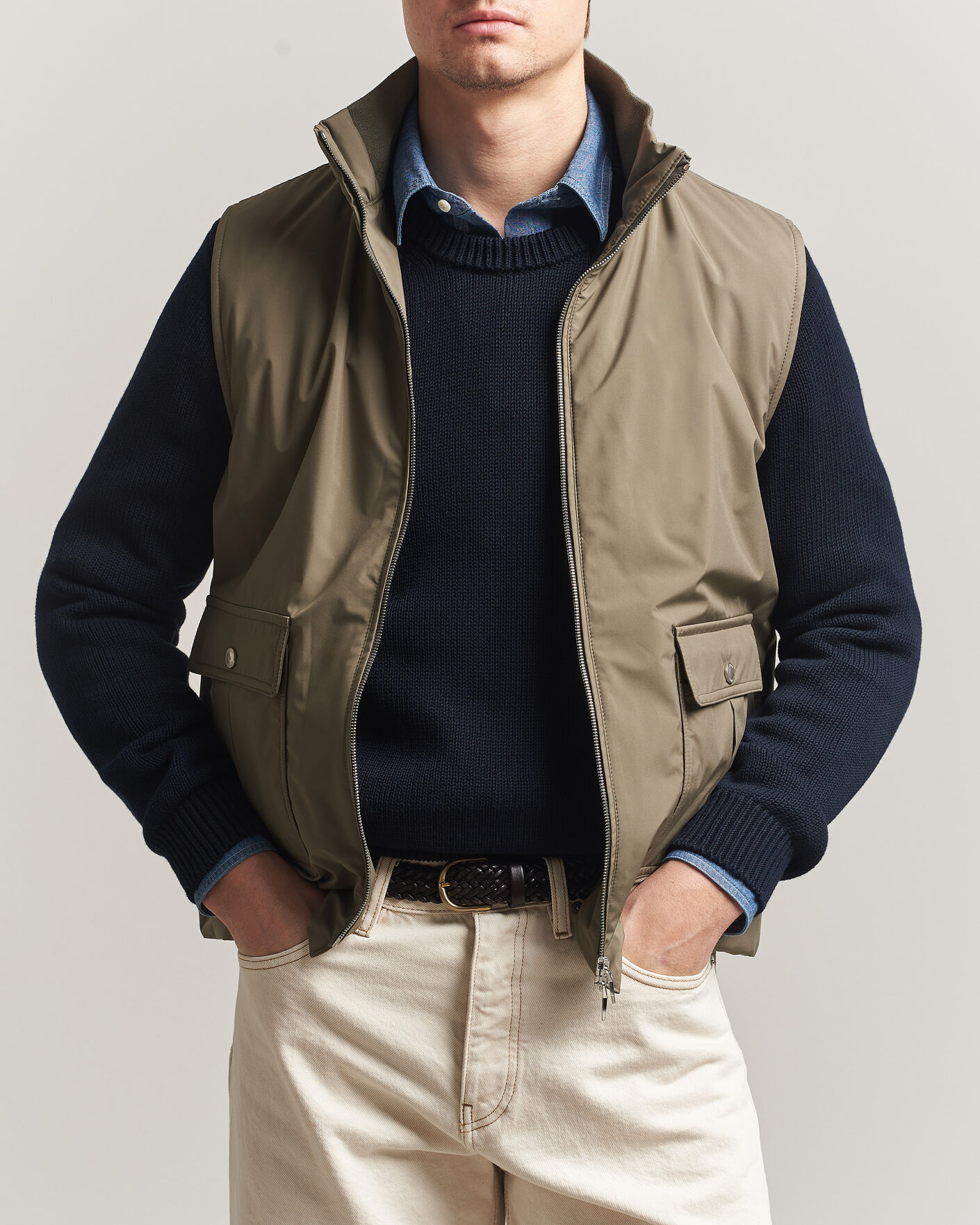 Heren | Gilets | Valstar | Nylon Zip Vest Military