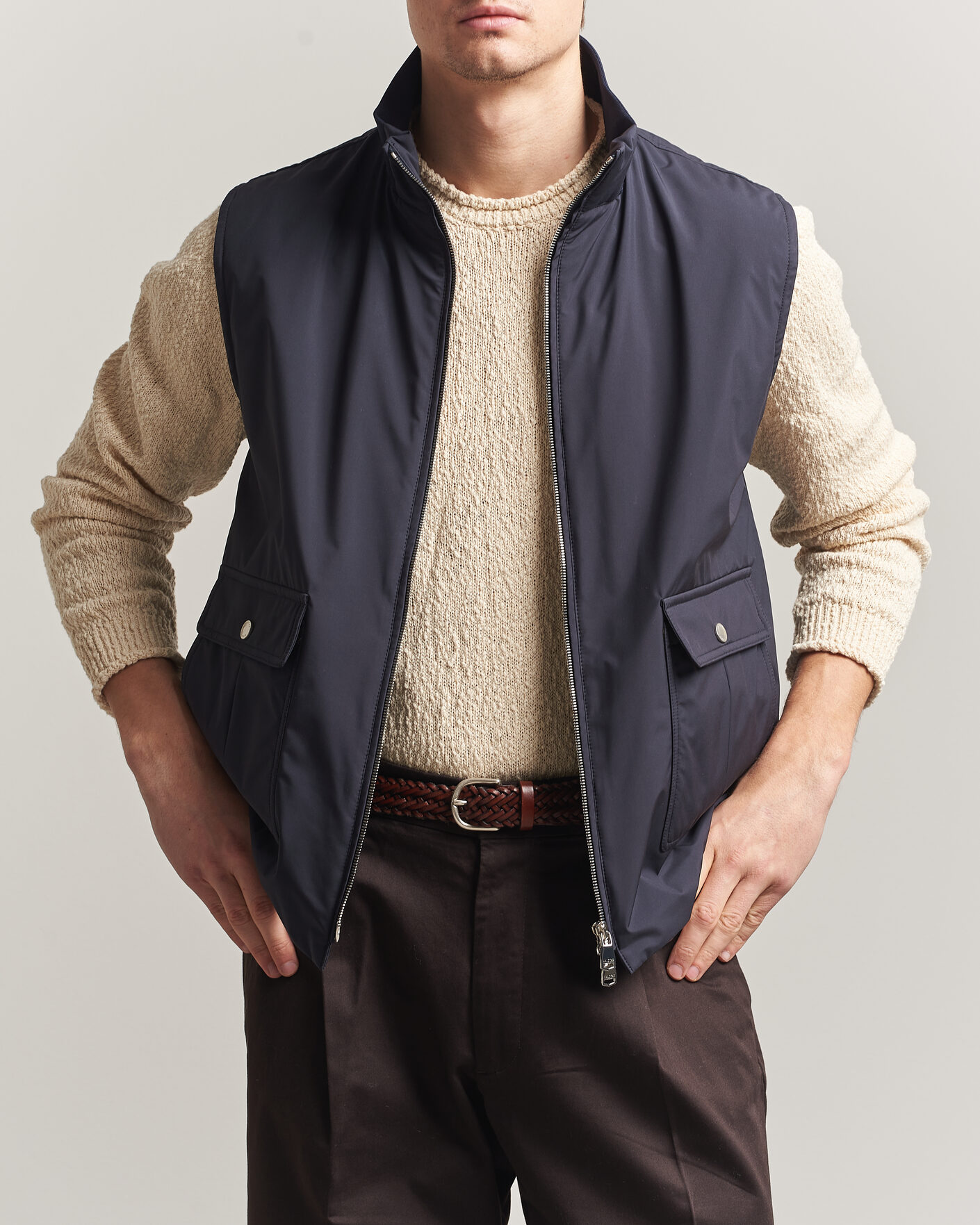Homme | Gilets | Valstar | Nylon Zip Vest Navy