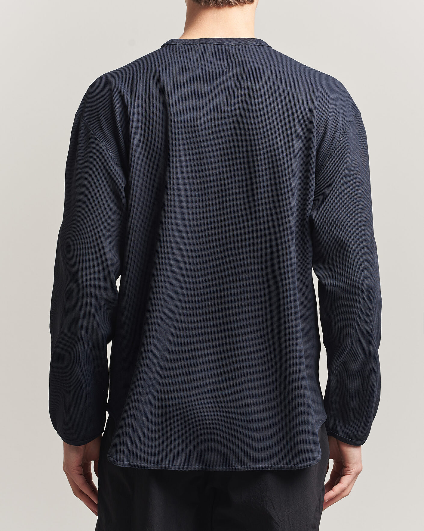 Heren | T-shirts | Snow Peak | Dry Waffle Long Sleeve T-Shirt Dark Navy