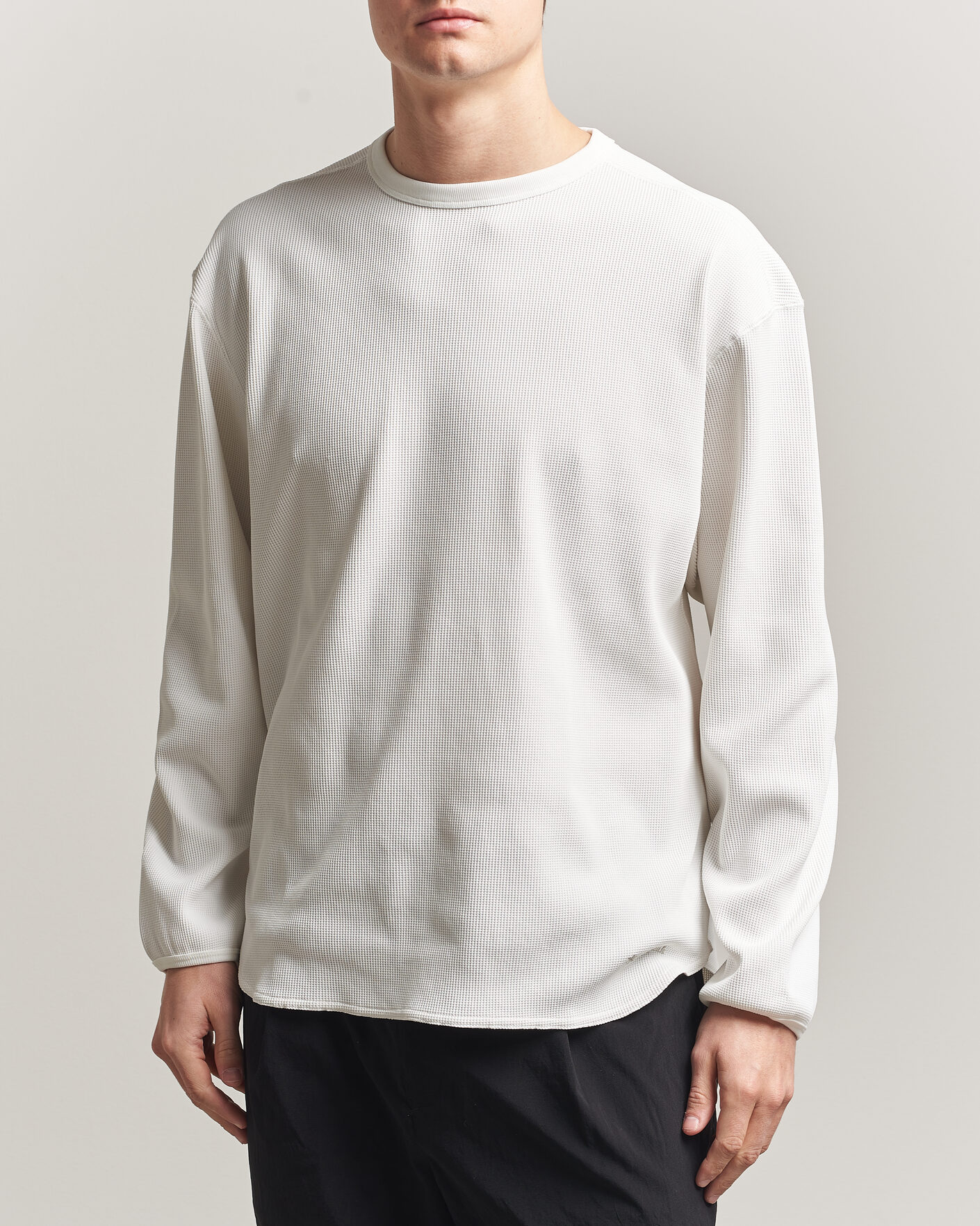 Heren | T-shirts | Snow Peak | Dry Waffle Long Sleeve T-Shirt Off White