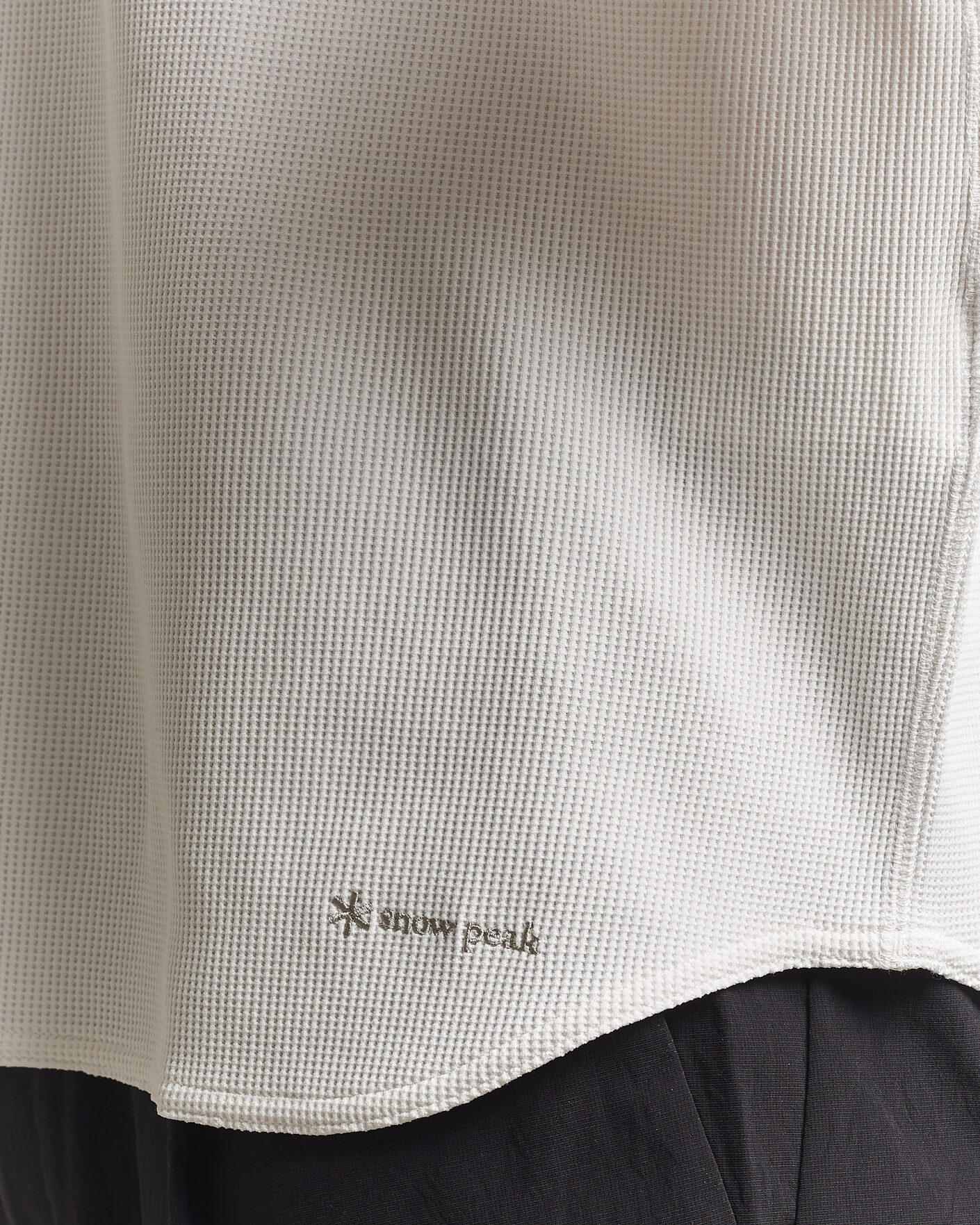 Heren | T-shirts | Snow Peak | Dry Waffle Long Sleeve T-Shirt Off White