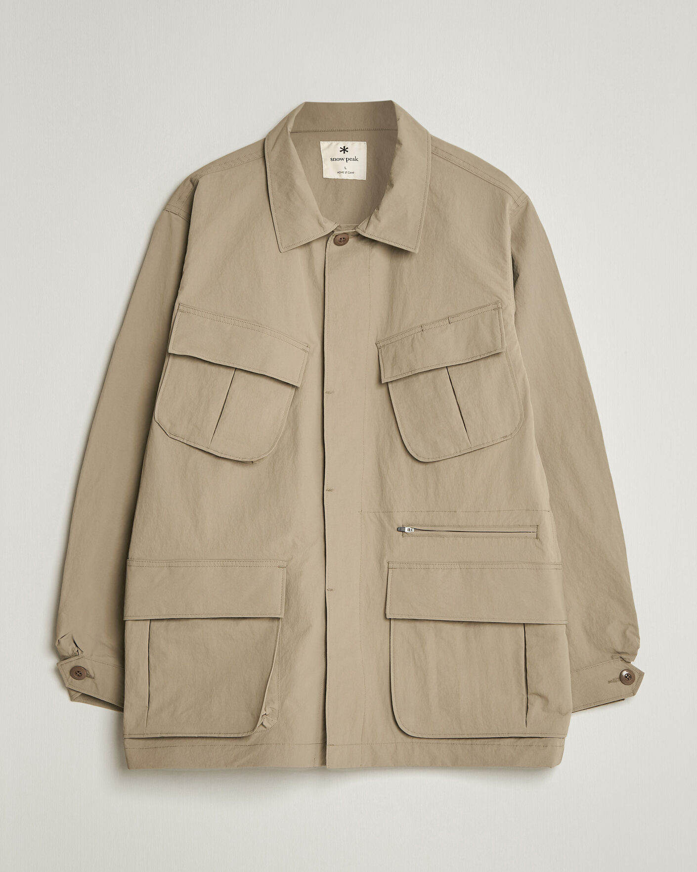 Homme | Manteaux Et Vestes | Snow Peak | Nylon Washer Jacket Greige