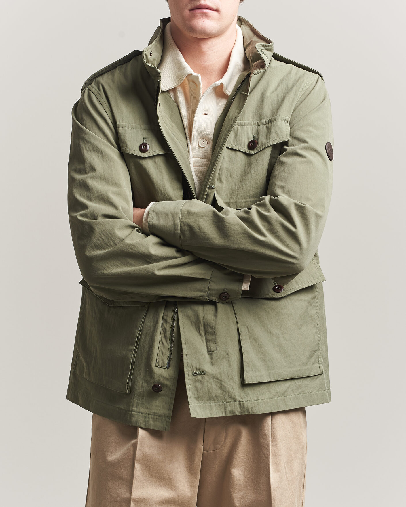 Heren | Jassen | GANT | Cotton Field Jacket Dry Herb Green