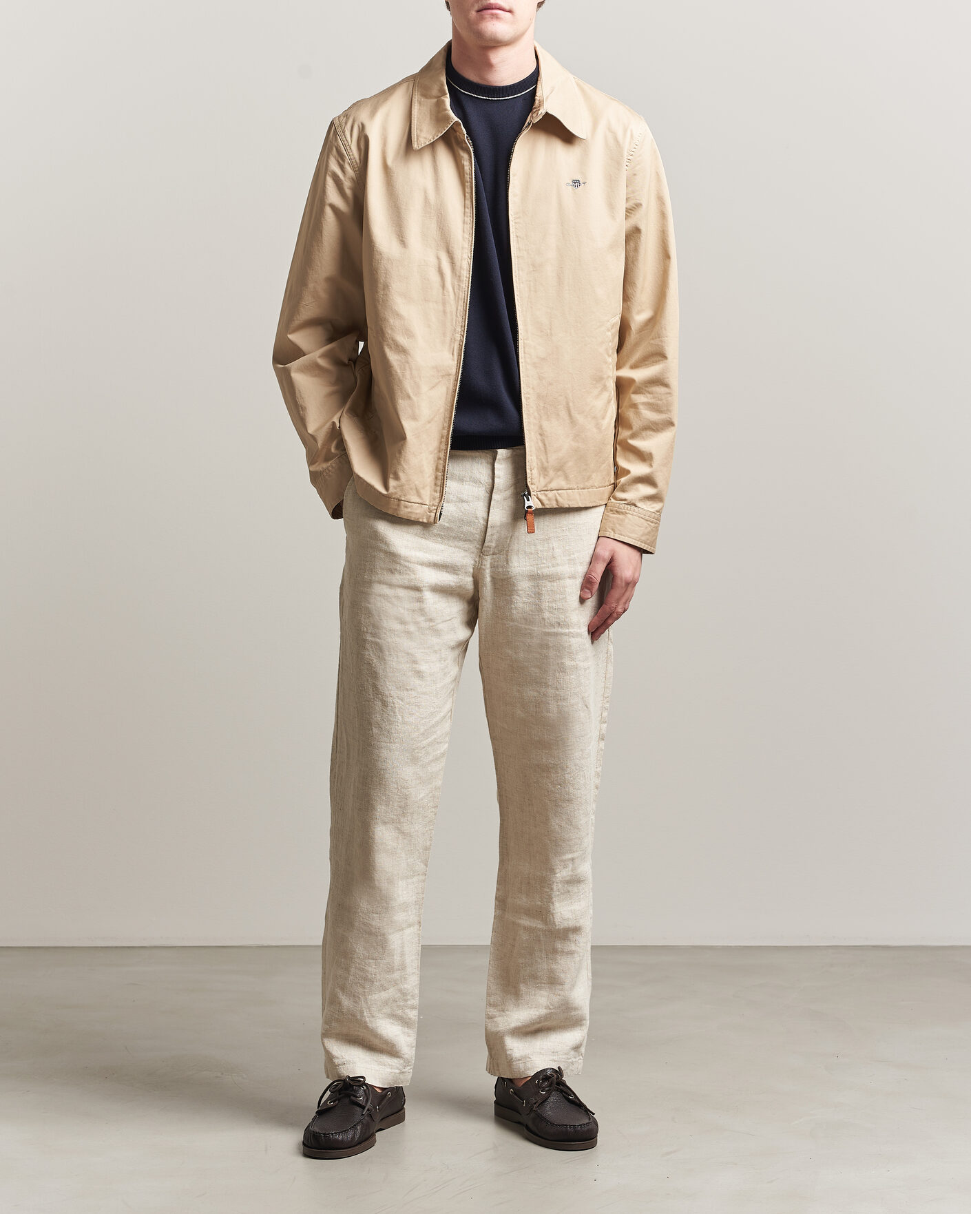 Homme | Manteaux Et Vestes | GANT | Cotton Windcheater Jacket Oat Beige