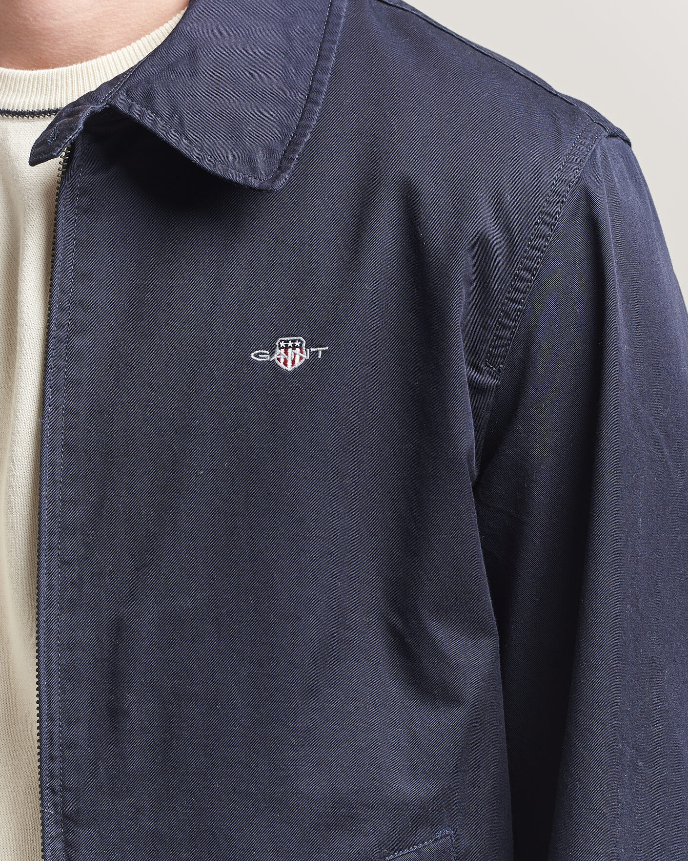 Homme | Manteaux Et Vestes | Gant | Cotton Windcheater Jacket Evening Blue