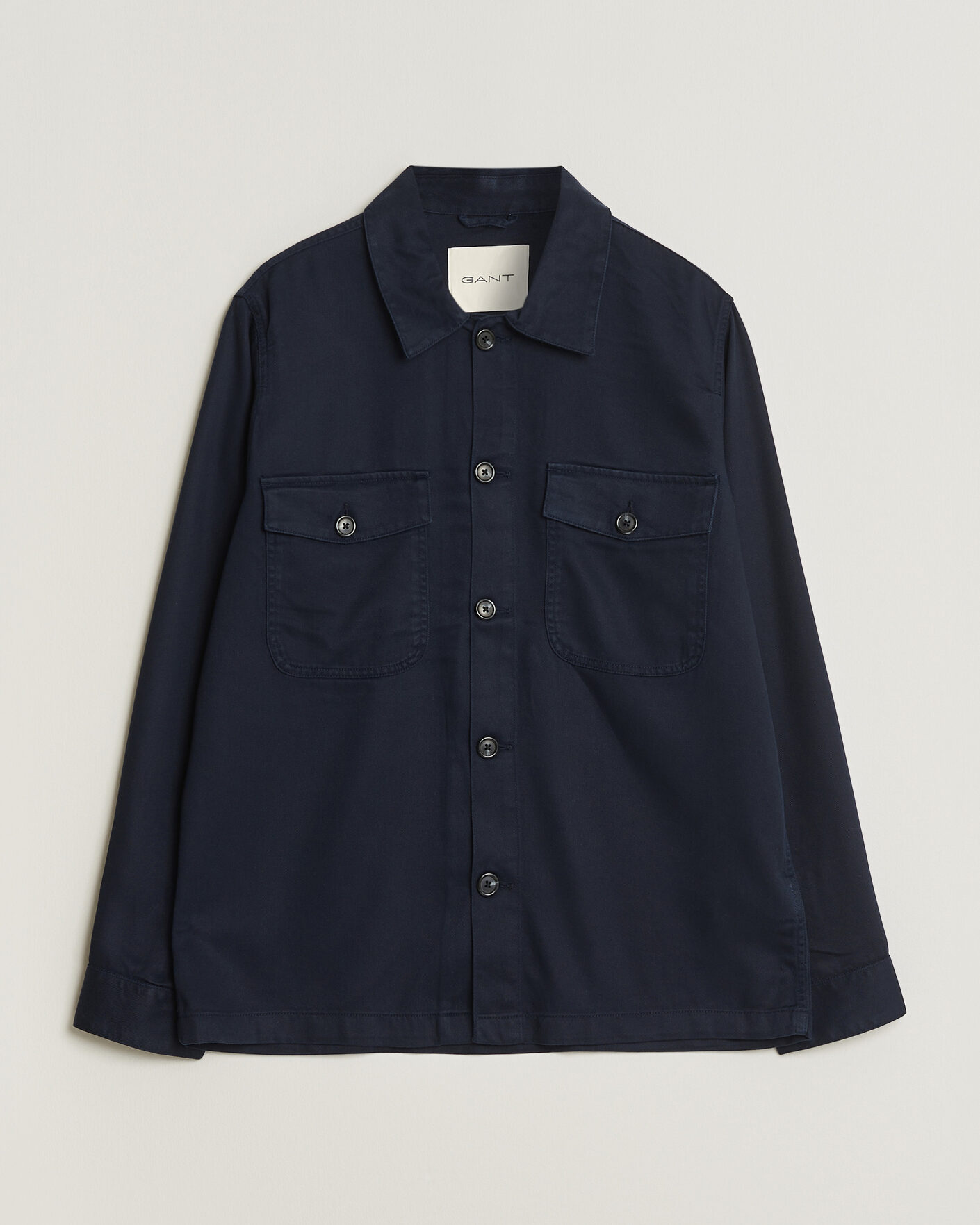 Heren | Overhemden | Gant | Regular Fit Lyocell Overshirt Evening Blue