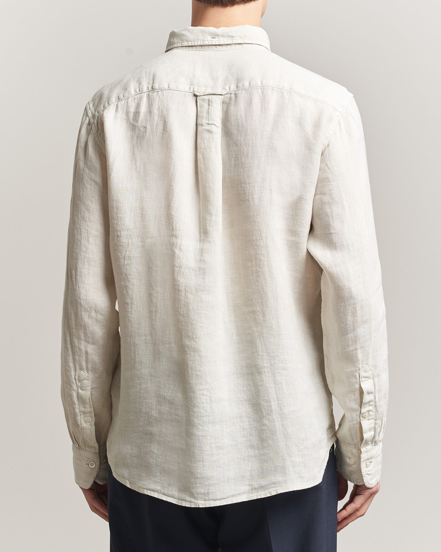 Heren | Overhemden | Gant | Regular Fit Garment Dyed Linen Shirt Sand