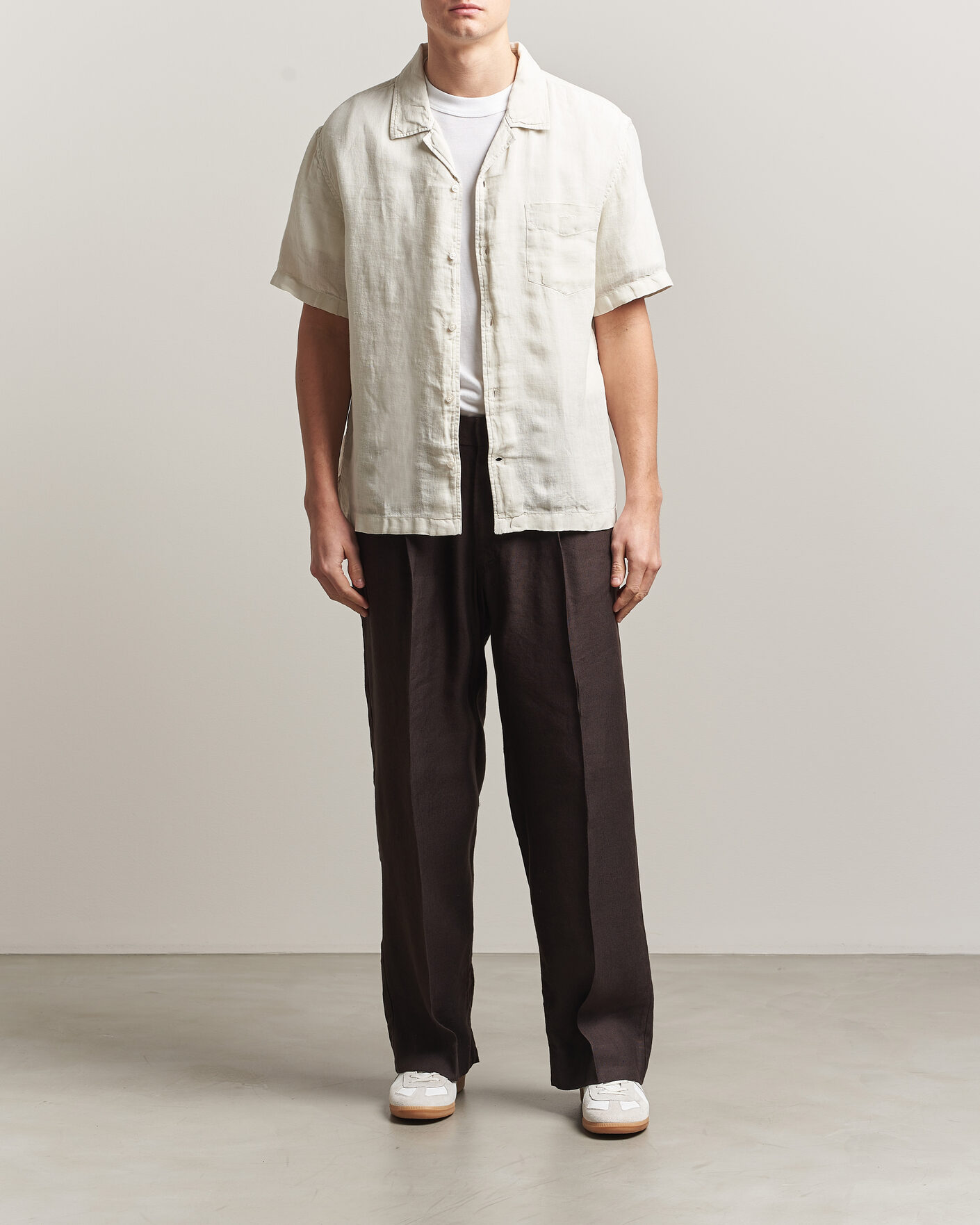 Heren | Overhemden | Gant | Regular Fit Garment Dyed Camp Shirrt Sand