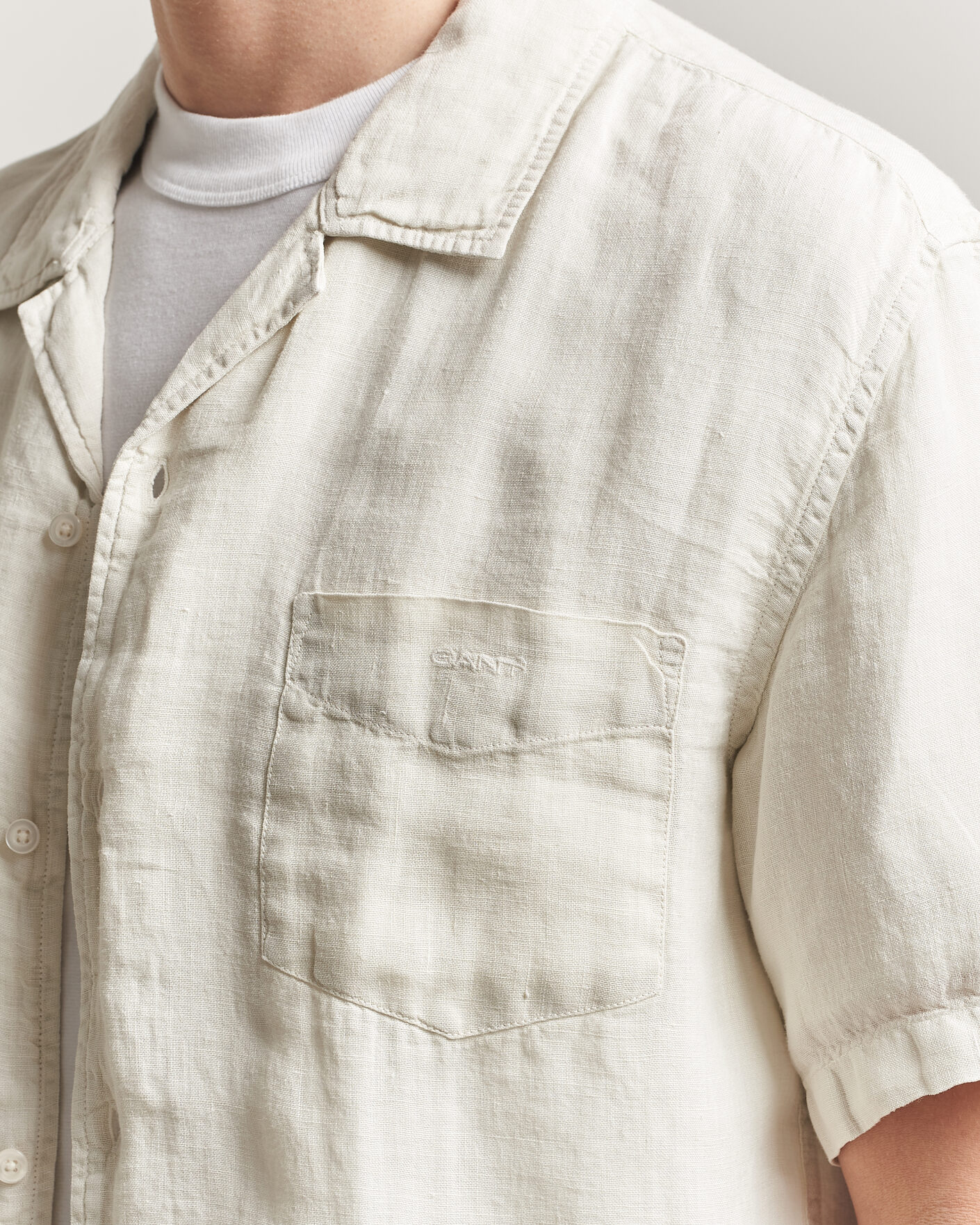 Heren | Overhemden | Gant | Regular Fit Garment Dyed Camp Shirrt Sand