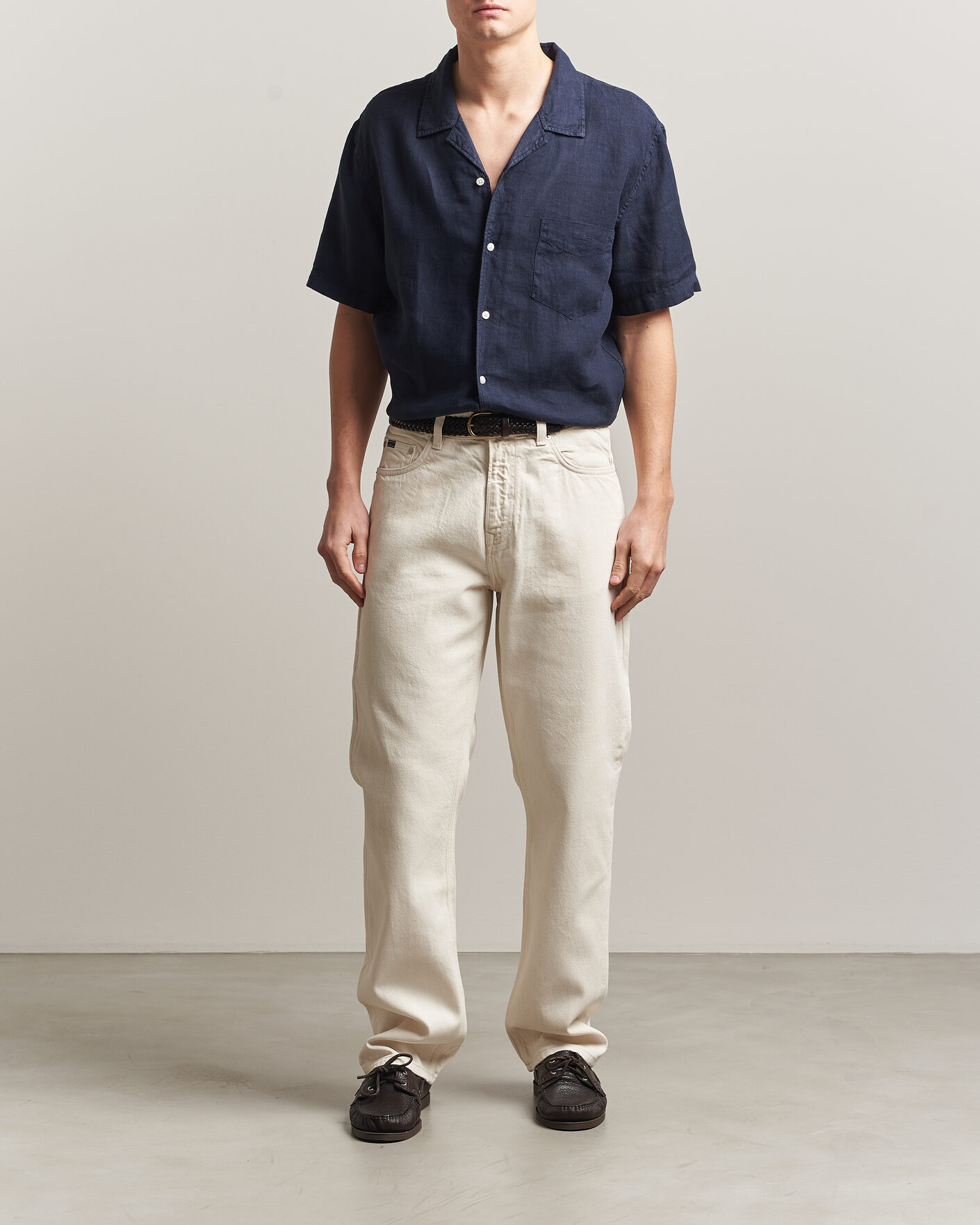 Heren | Overhemden | Gant | Regular Fit Garment Dyed Camp Shirrt Evening Blue