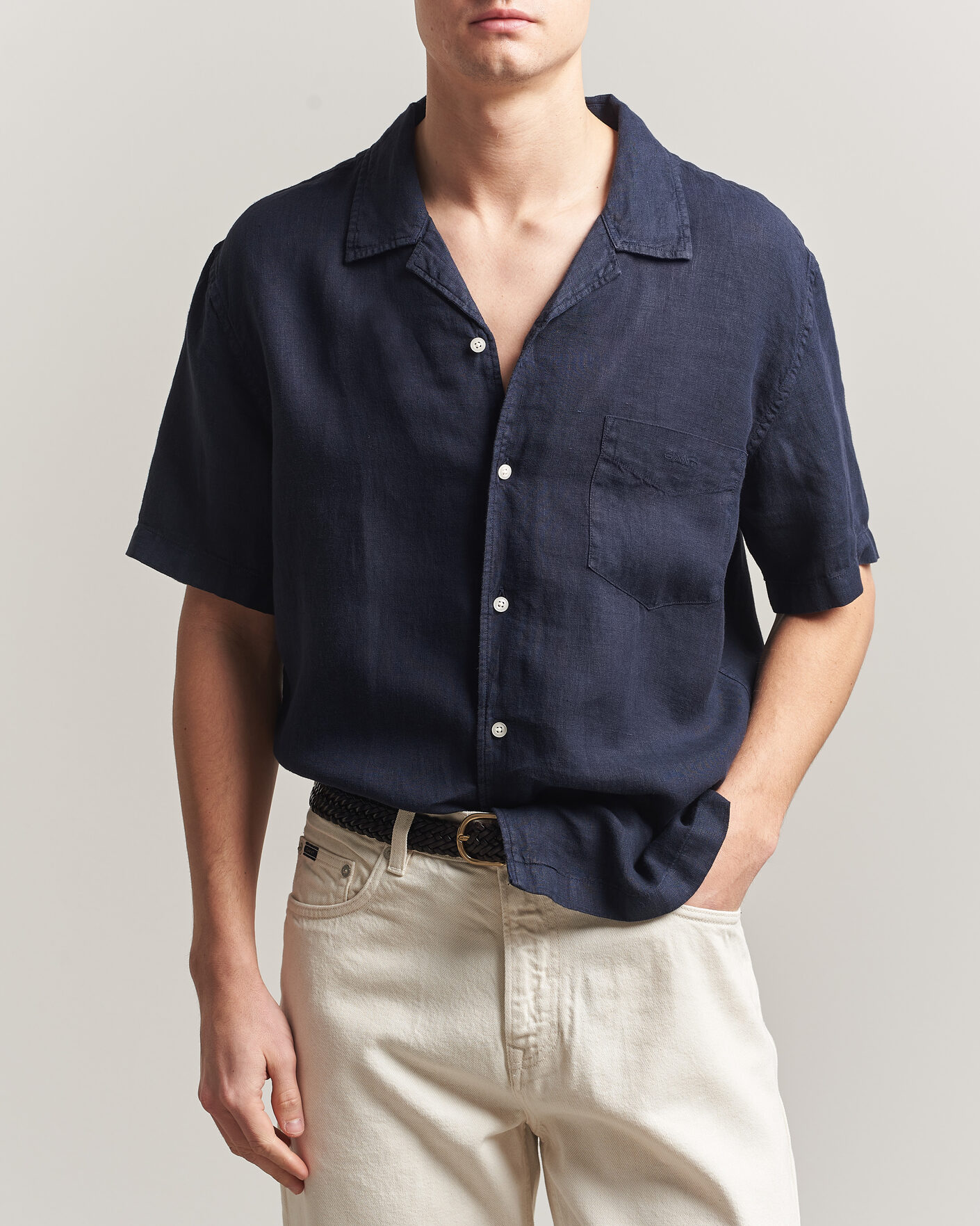 Heren | Overhemden | Gant | Regular Fit Garment Dyed Resort Shirt Blue