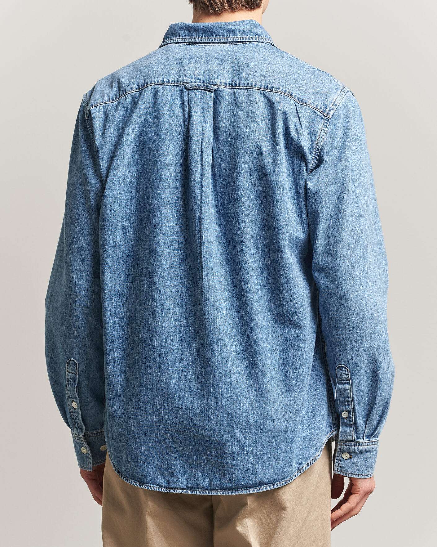 Heren | Overhemden | GANT | Regular Fit Denim Shirt Semi Light Blue Worn In