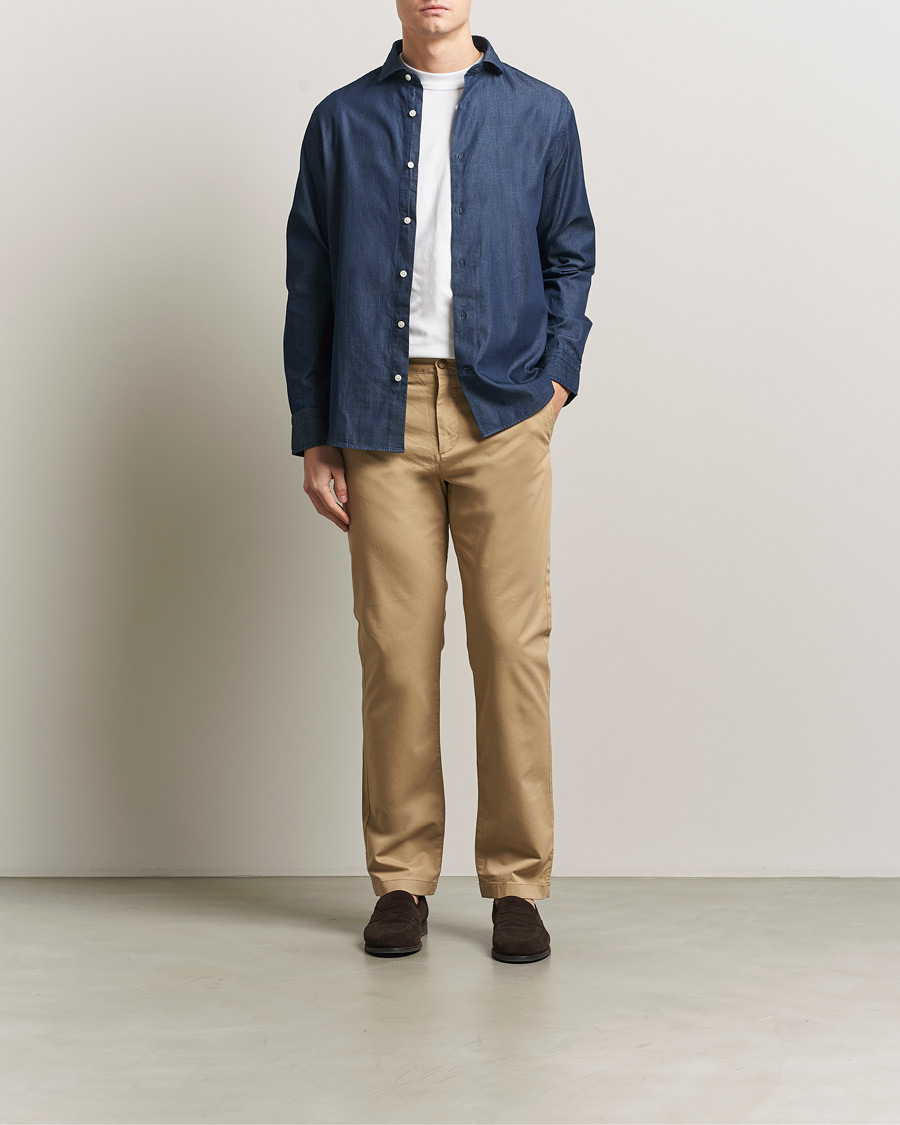 Homme | Chemises | Gant | Regular Fit Indigo Twill Shirt Dark Indigo