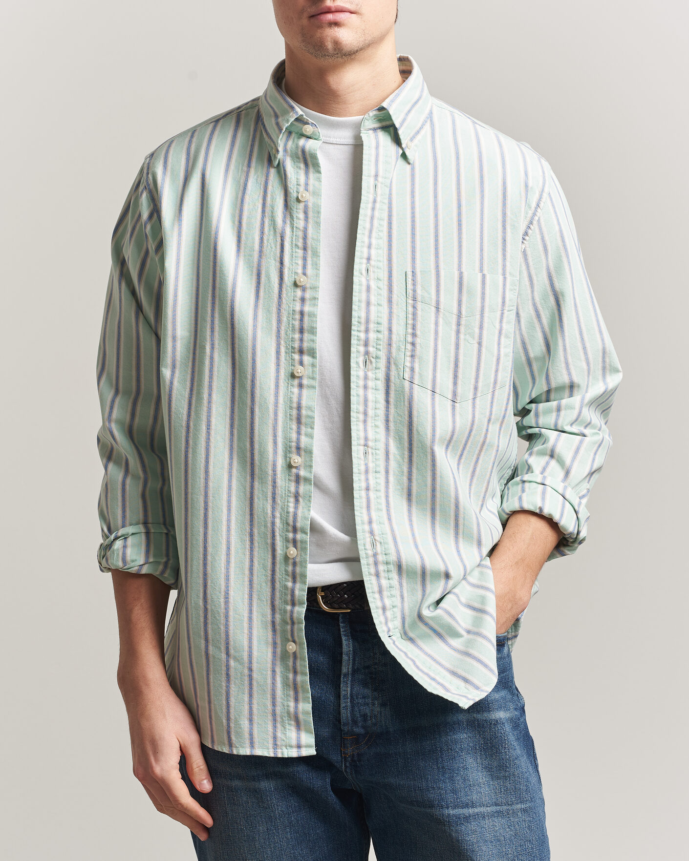 Heren | Overhemden | Gant | Regluar Fit Archive Oxford Shirt Washed Turquoise
