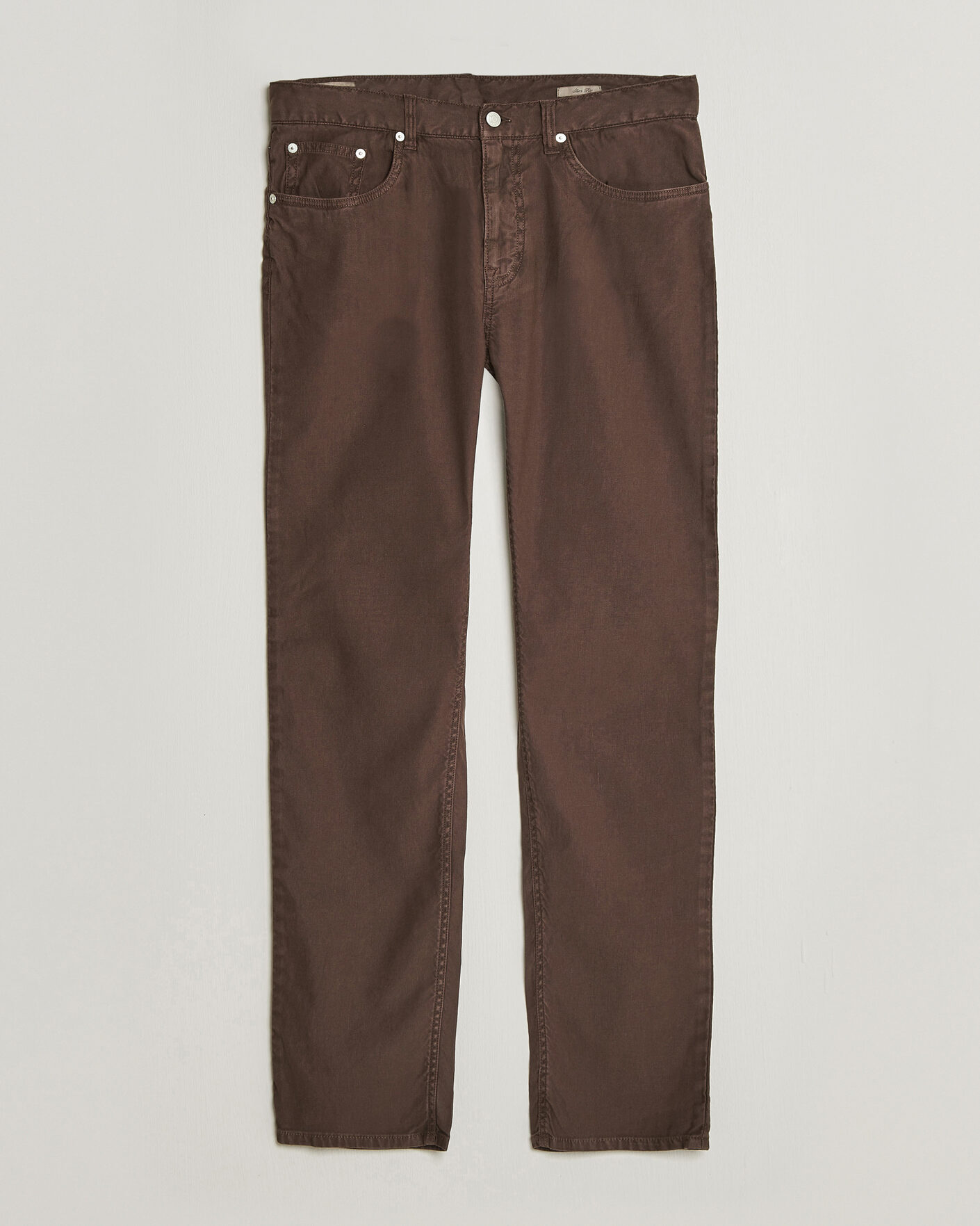 Heren | Broeken | Gant | Slim Fit Cotton/Linen 5-Pocket Pants Rich Brown