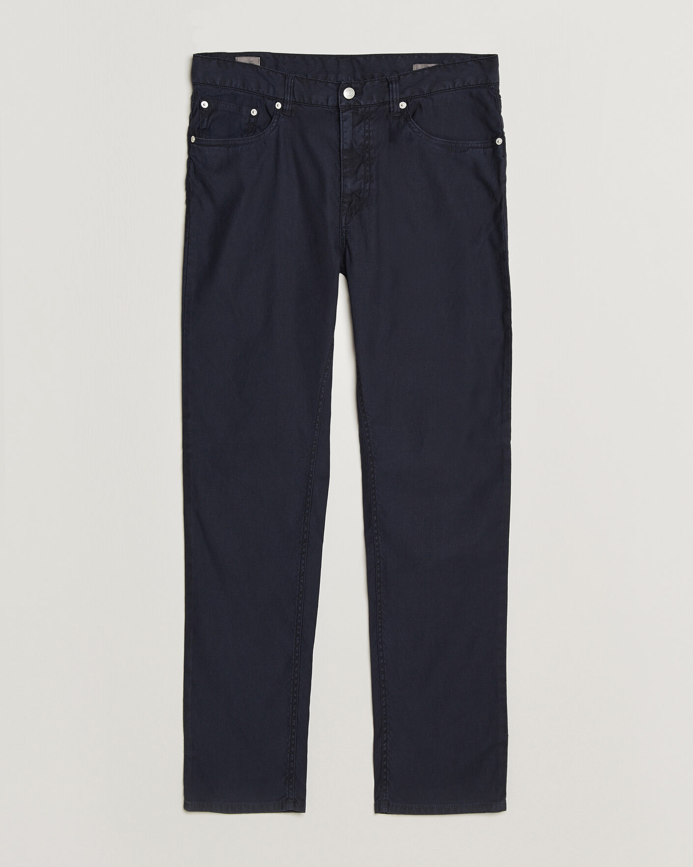 Homme | Pantalons | Gant | Slim Fit Cotton/Linen 5-Pocket Pants Evening Blue