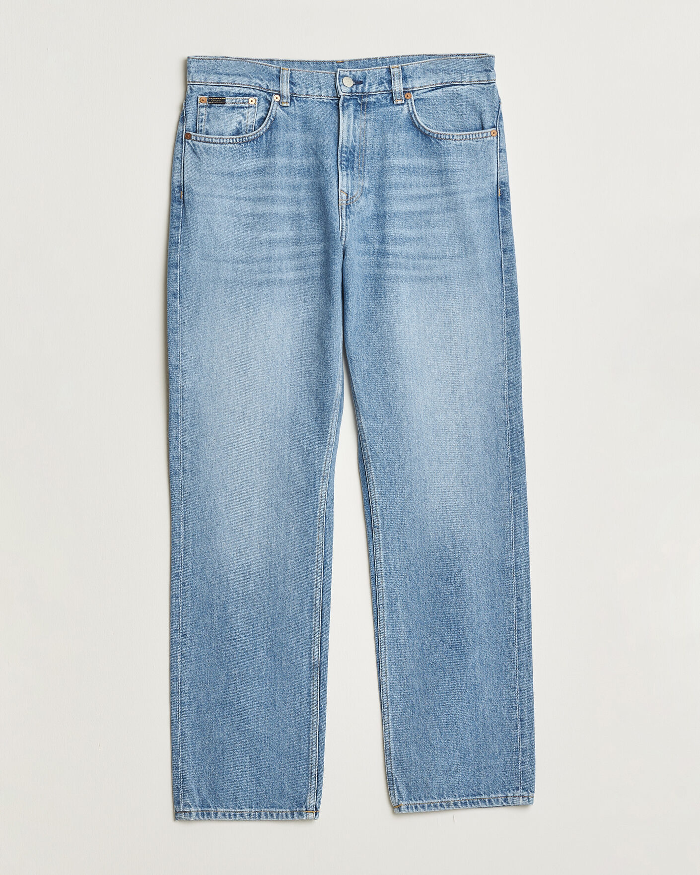 Homme | Pantalons | Gant | Straight Fit Jeans Semi Light Blue Worn In
