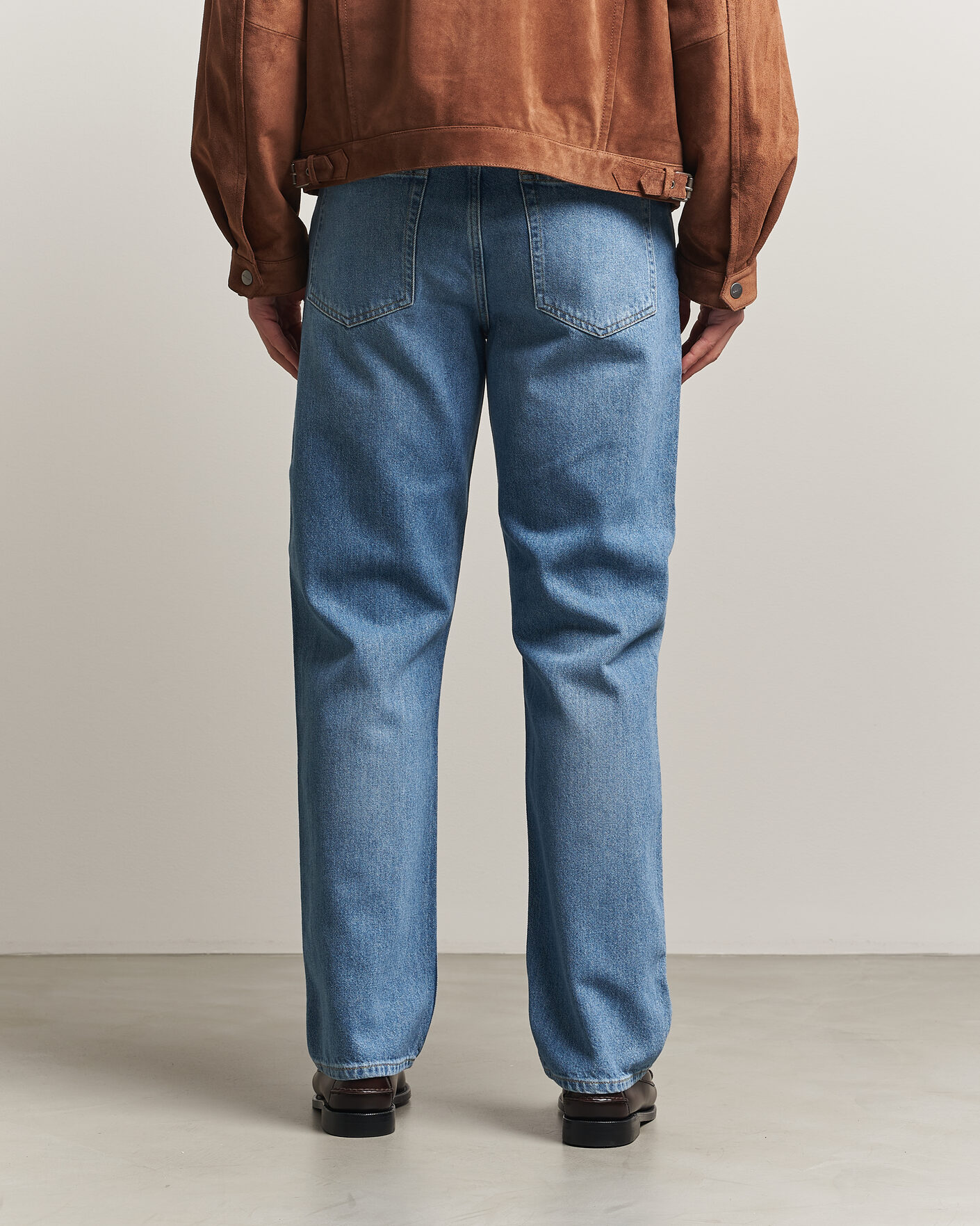 Homme | Pantalons | Gant | Straight Fit Jeans Semi Light Blue Worn In
