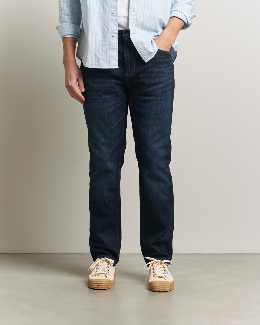 Heren | Broeken | Gant | Regular Fit Jeans Dark Blue Broken In