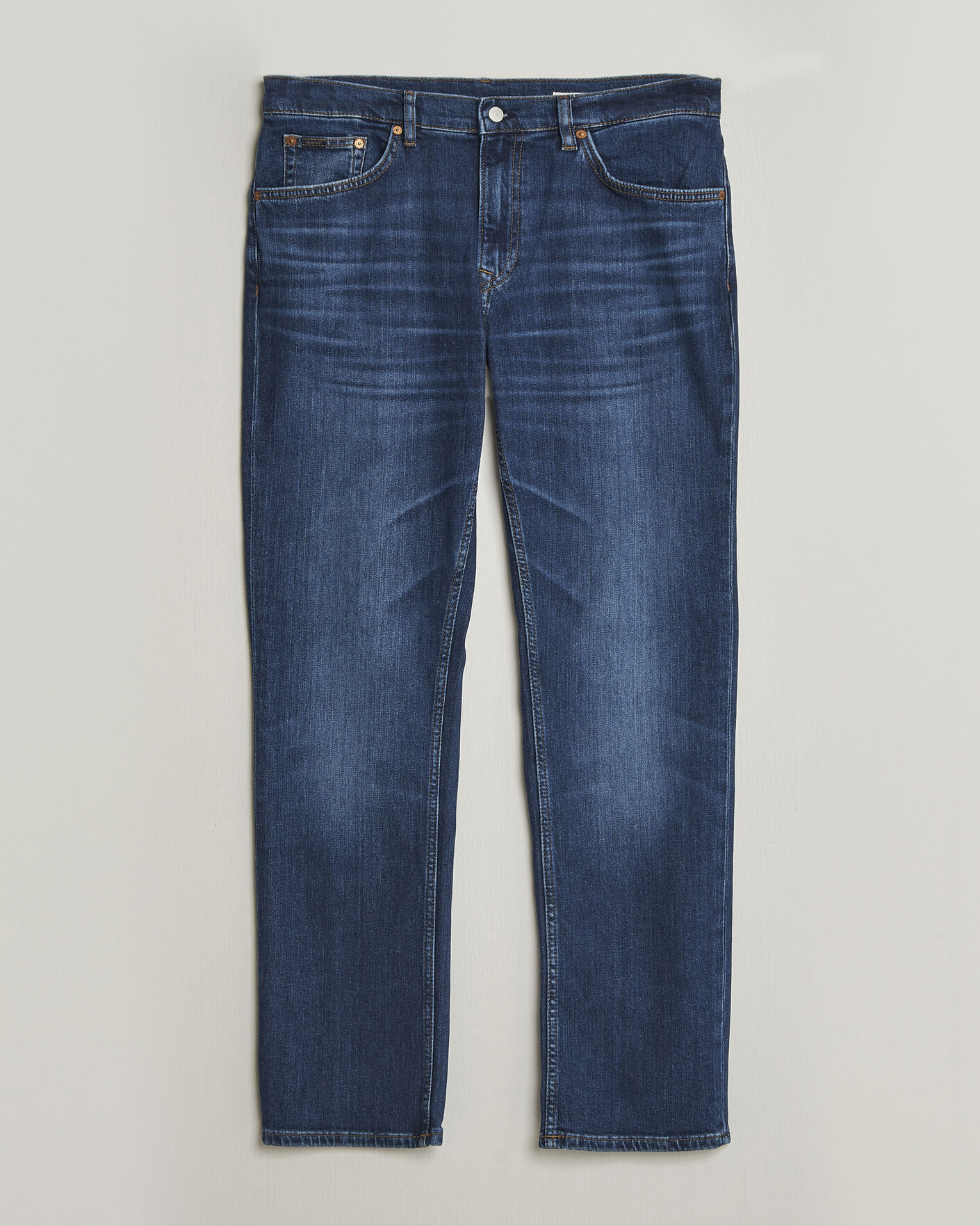 Heren | Jeans | GANT | Regular Fit Jeans Mid Blue Worn In