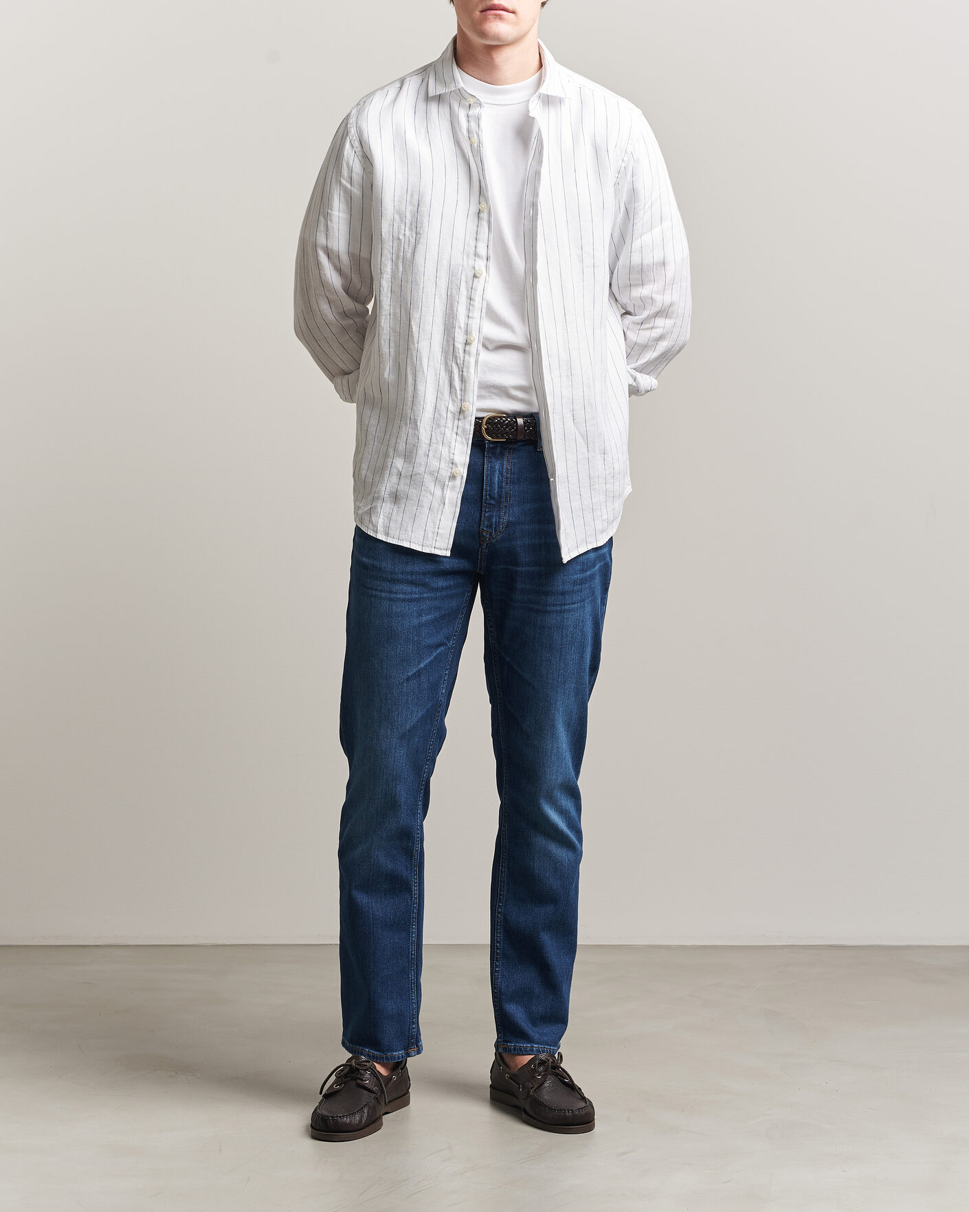 Homme | Pantalons | Gant | Regular Fit Jeans Mid Blue Worn In