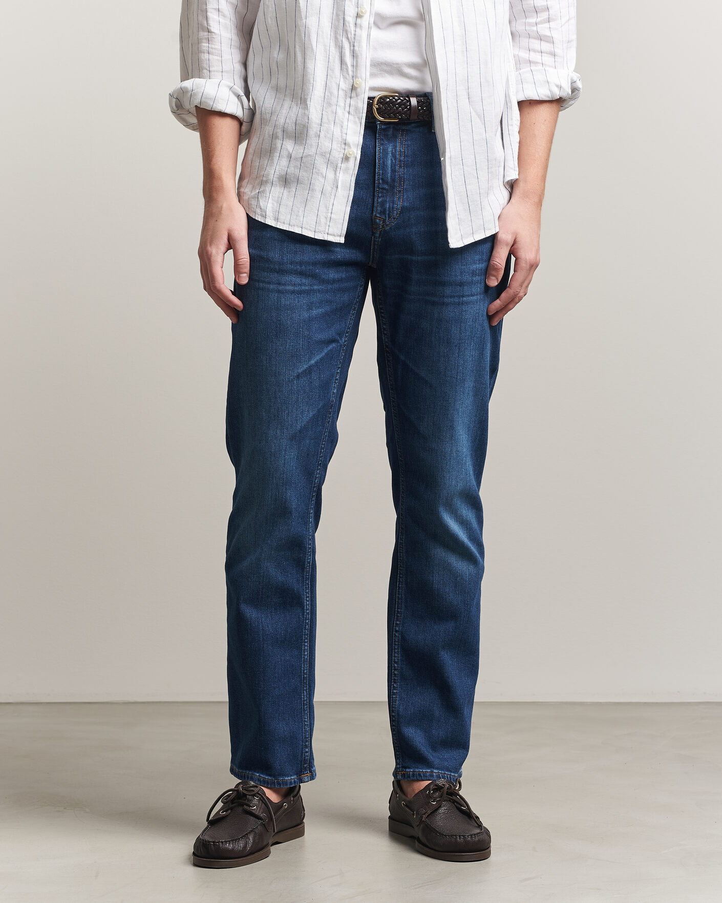Homme | Pantalons | Gant | Regular Fit Jeans Mid Blue Worn In