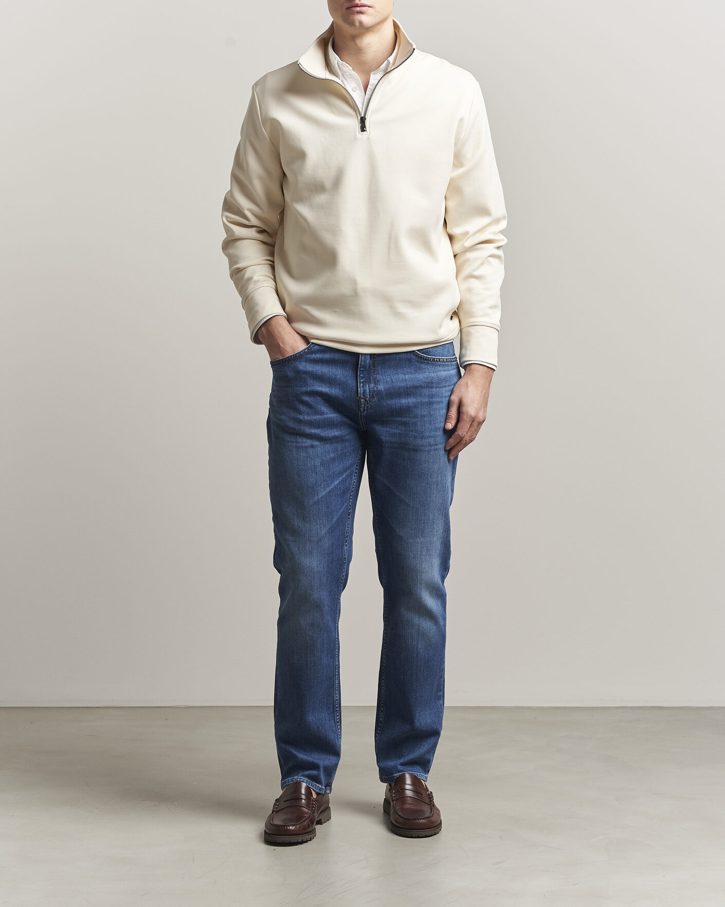 Homme | Jeans | Gant | Regular Fit Jeans Mid Blue Broken In