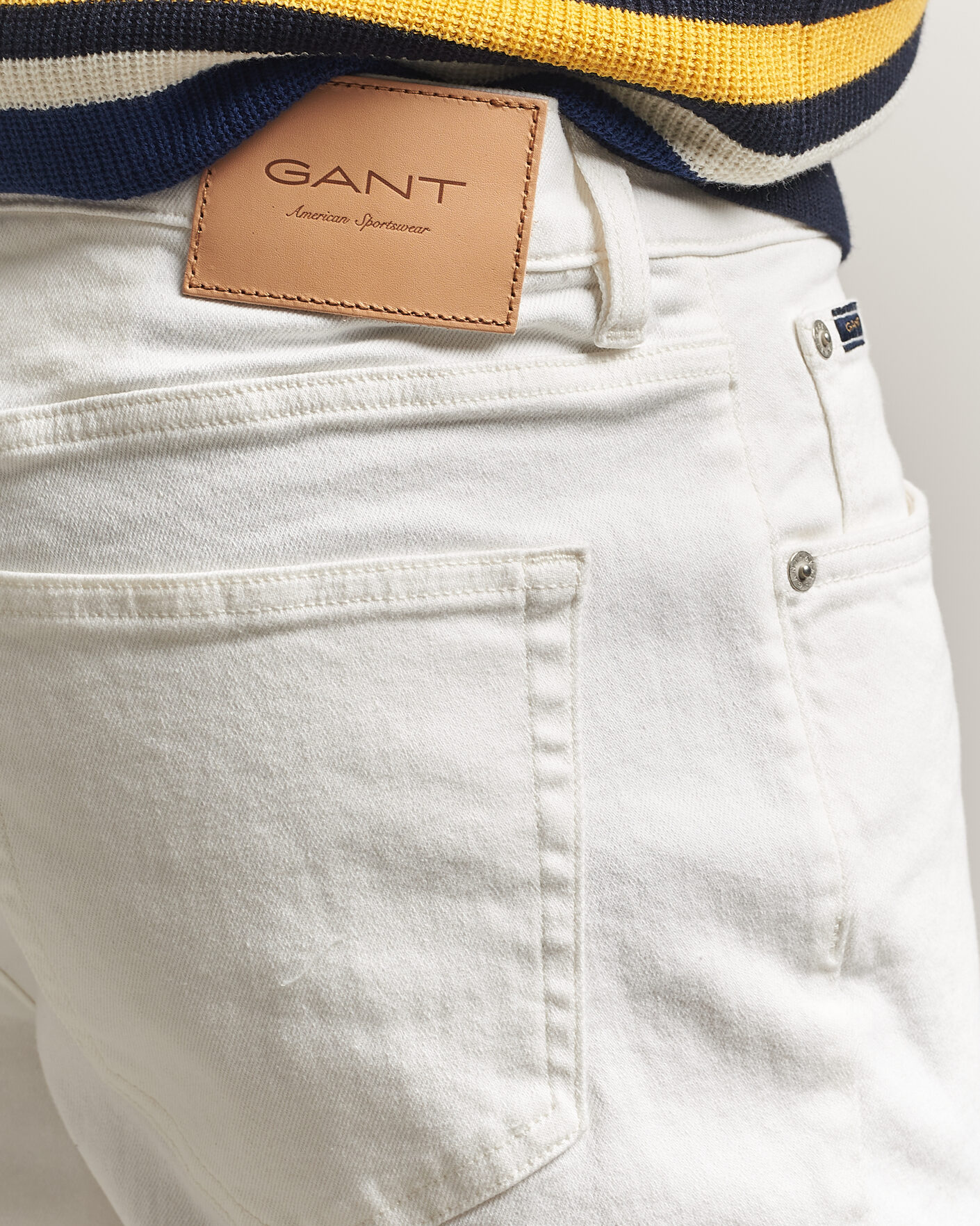 Heren | Jeans | GANT | Regular Fit Jeans Eggshell
