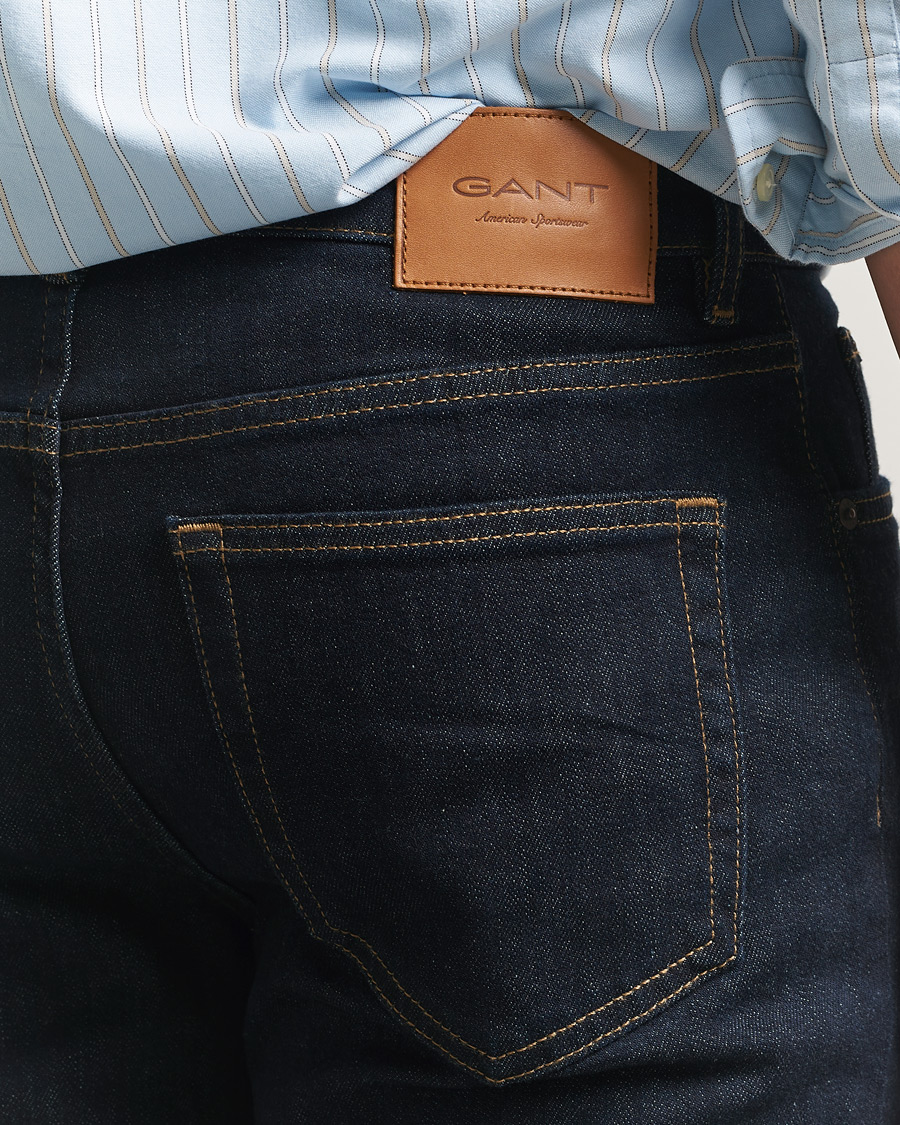 Heren | Broeken | Gant | Regular Fit Jeans Dark Blue