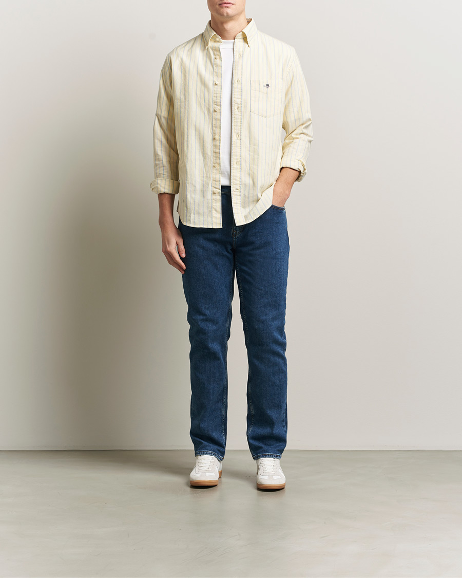 Heren | Broeken | Gant | Regular Fit Jeans Mid Blue Vintage