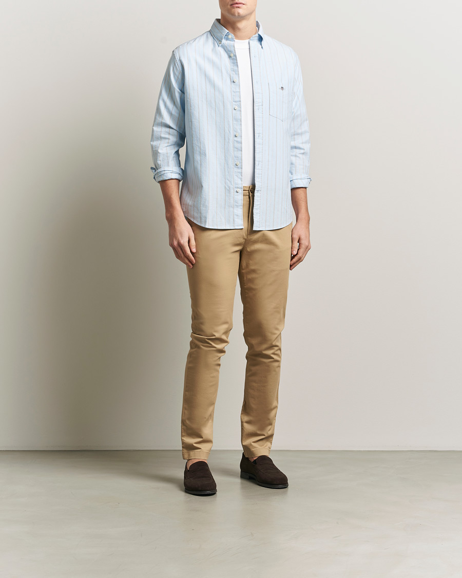 Heren | Broeken | GANT | Slim Fit Chinos Dark Khaki