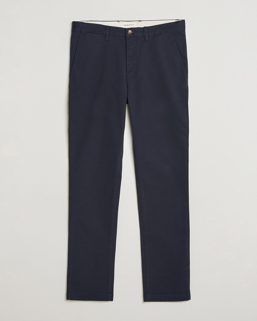 Heren | Broeken | GANT | Slim Fit Chinos Evening Blue