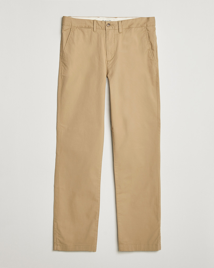 Homme | Pantalons | Gant | Regular Fit Chinos Dark Khaki
