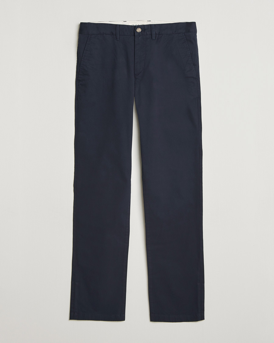 Heren | Broeken | GANT | Regular Fit Chinos Evening Blue