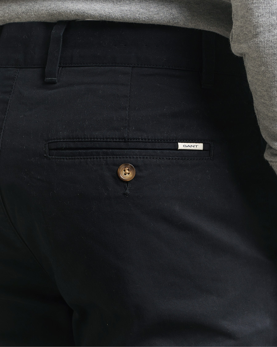 Heren | Broeken | GANT | Regular Fit Chinos Black