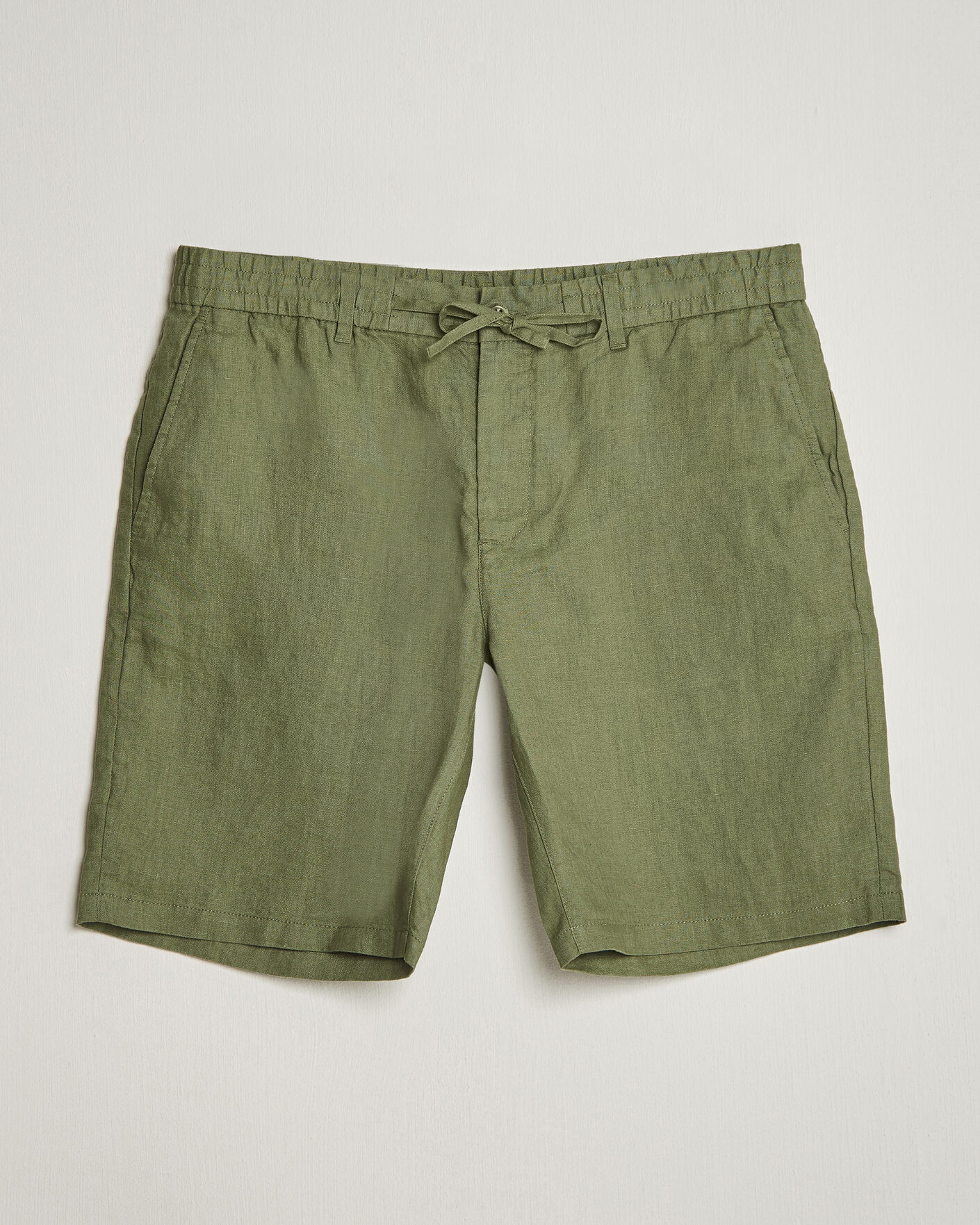 Heren | Korte broek | GANT | Regular Fit Linen Drawstring Shorts Dry Herb Green