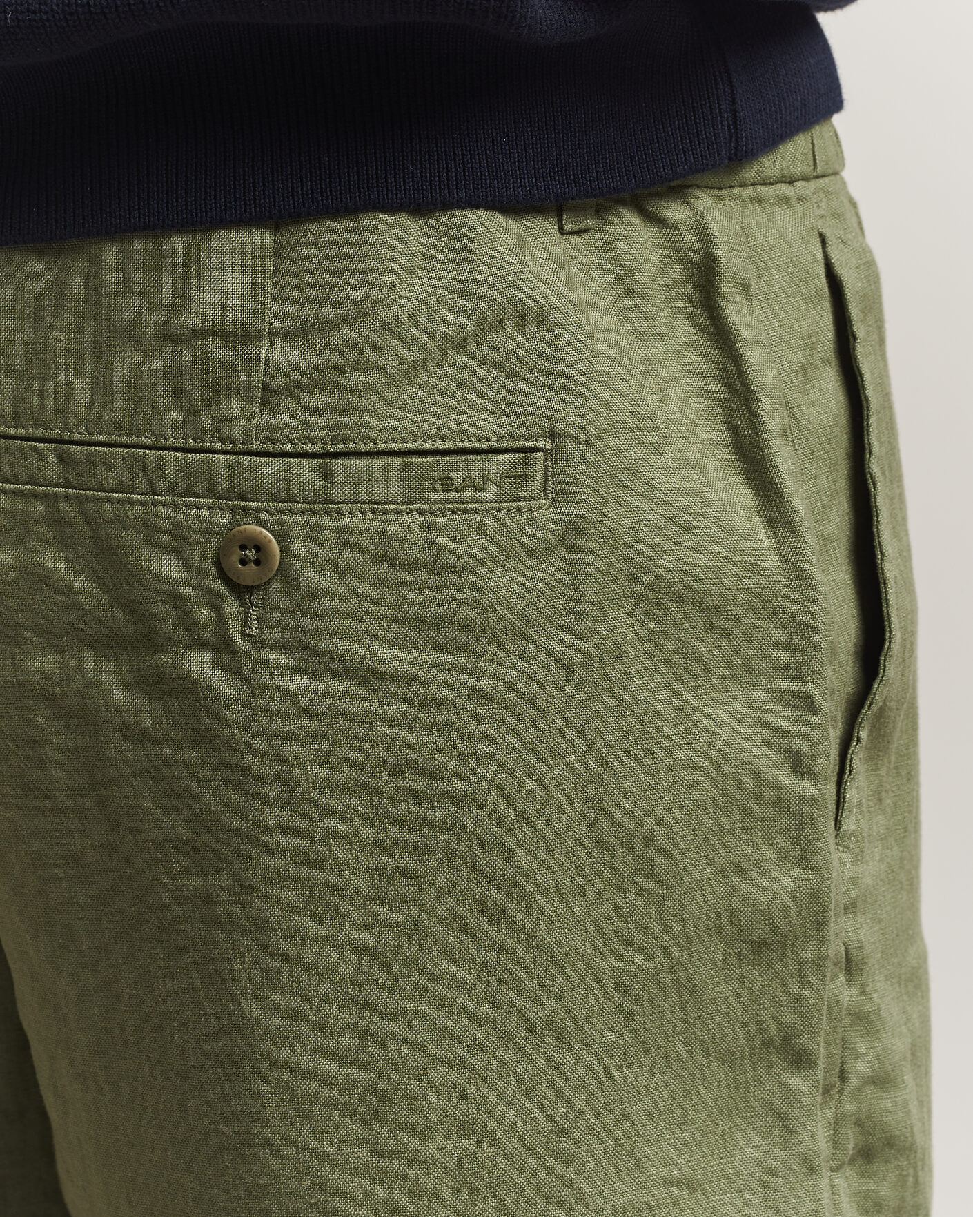 Heren | Korte broek | GANT | Regular Fit Linen Drawstring Shorts Dry Herb Green
