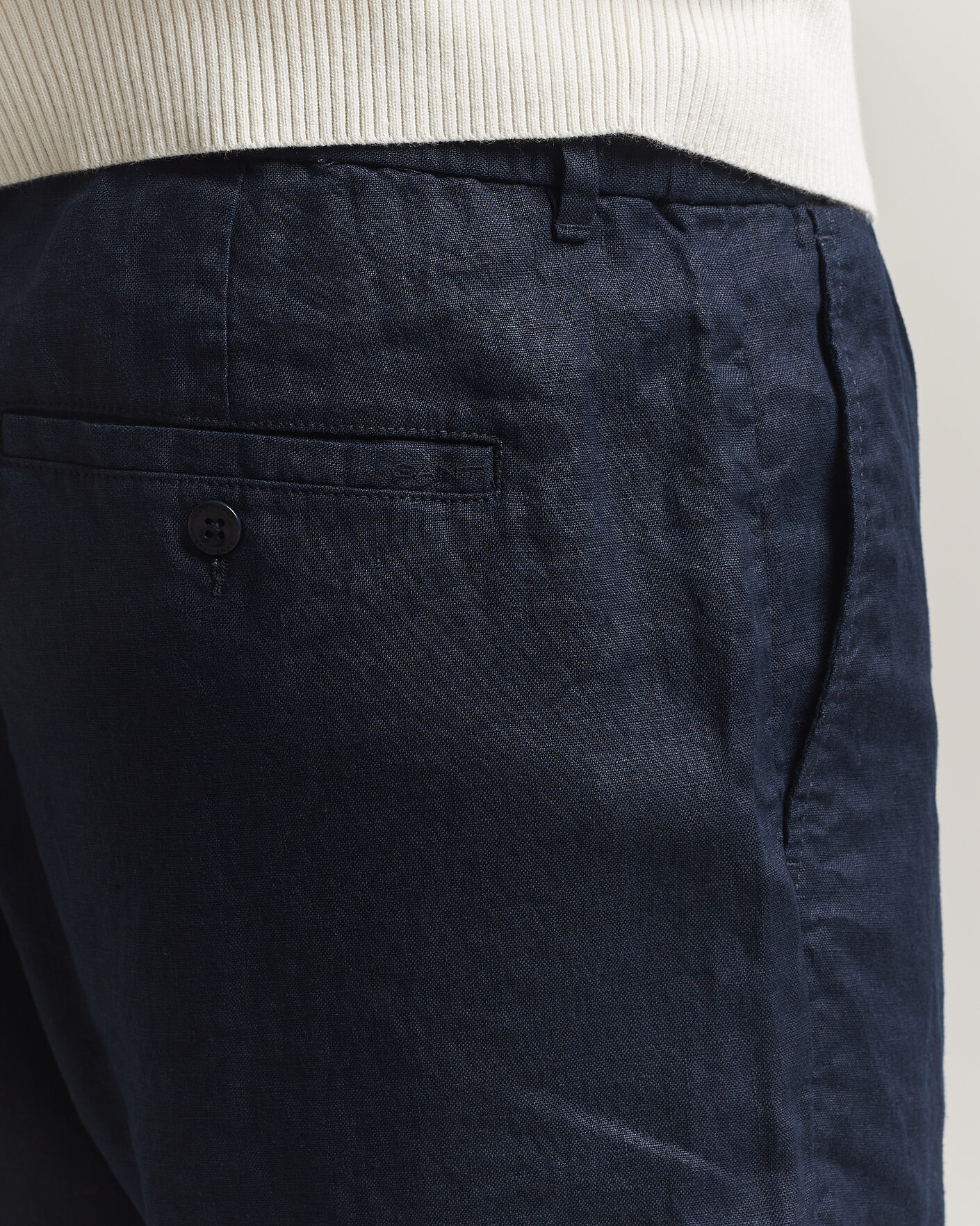 Heren | Korte broek | GANT | Regular Fit Linen Drawstring Shorts Evening Blue