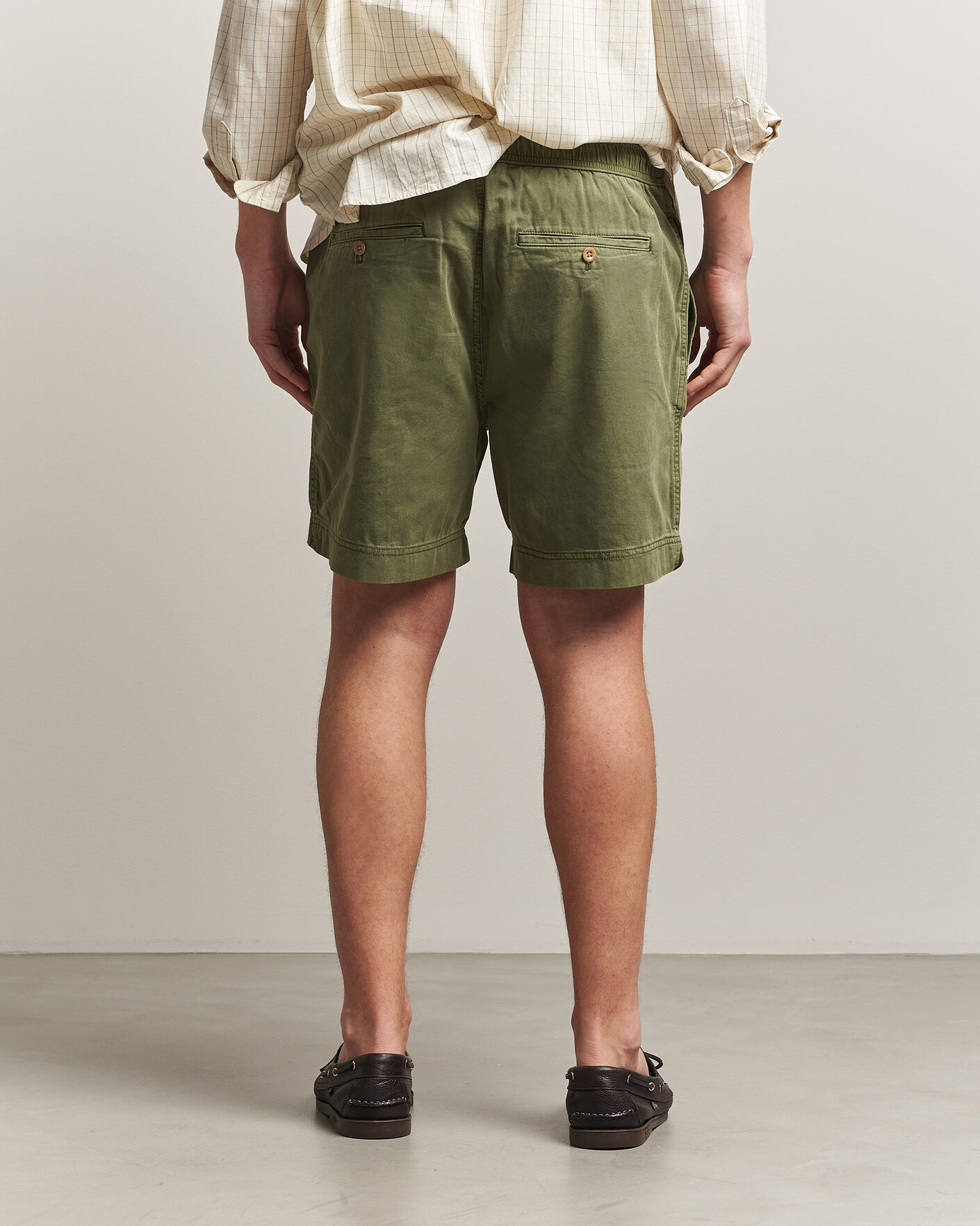 Homme | Shorts | Gant | Regular Fit Sunfaded Drawstring Dry Herb Green