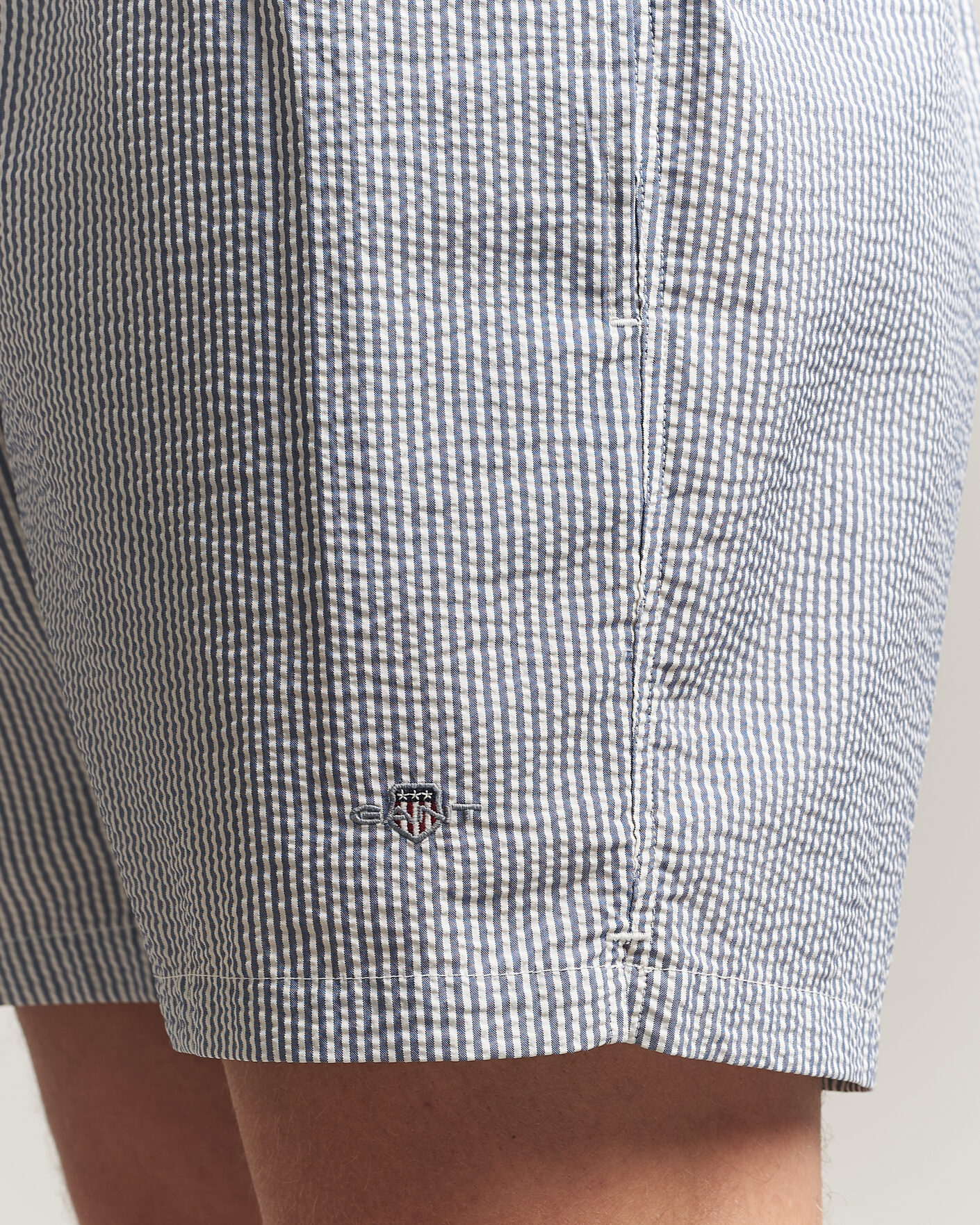 Heren | Zwembroek | GANT | Seersucker Striped Swimshorts Vintage Blue