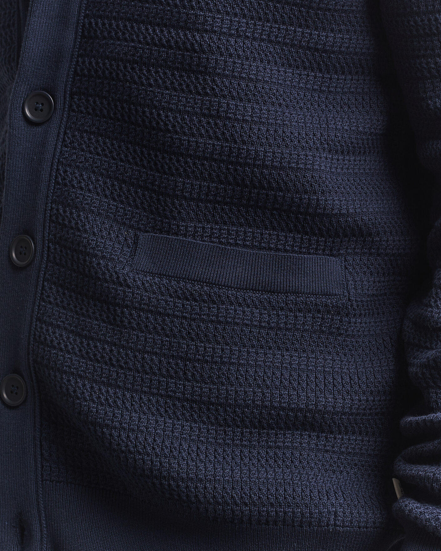 Homme | Pulls Et Tricots | Gant | Heavy Knitted Shawl Collar Cardigan Evening Blue