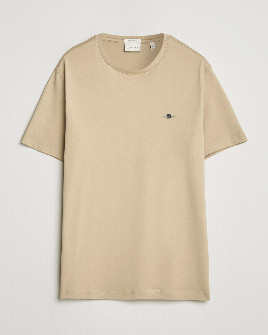 Homme | T-shirts | Gant | The Original T-Shirt Oat Beige