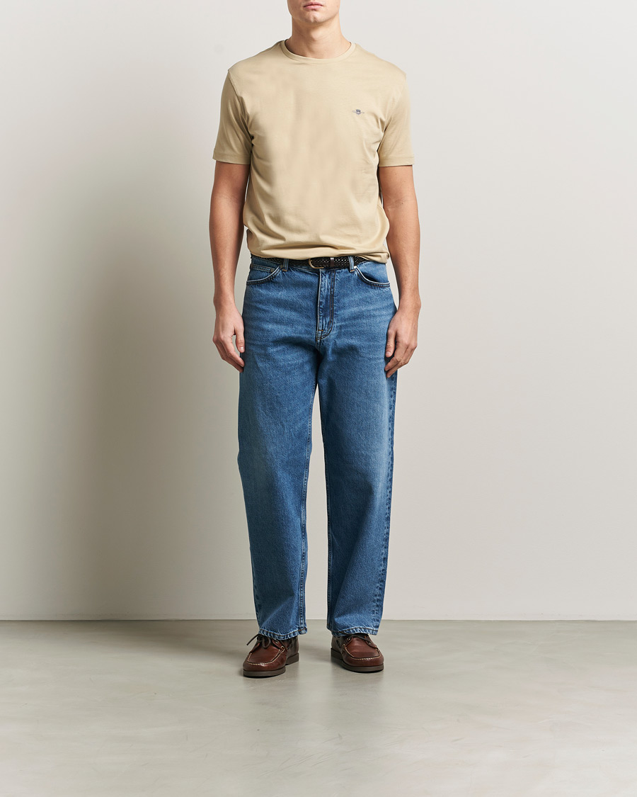 Homme | T-shirts | Gant | The Original T-Shirt Oat Beige