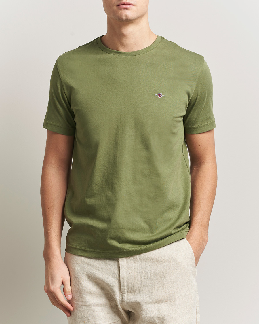Heren | T-shirts | Gant | The Original T-Shirt Dry Herb Green