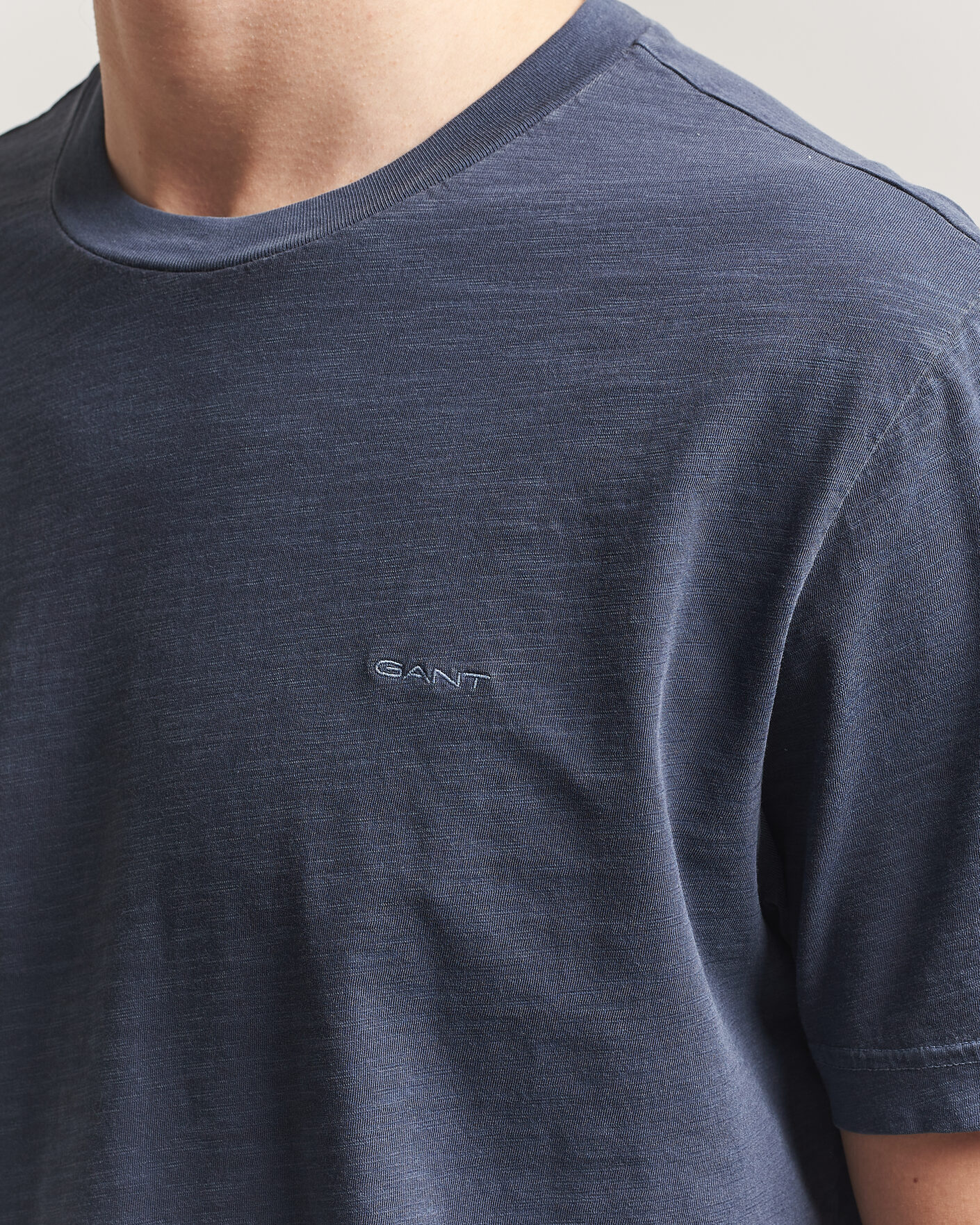 Heren | T-shirts | Gant | Washed Slub T-Shirt Evening Blue