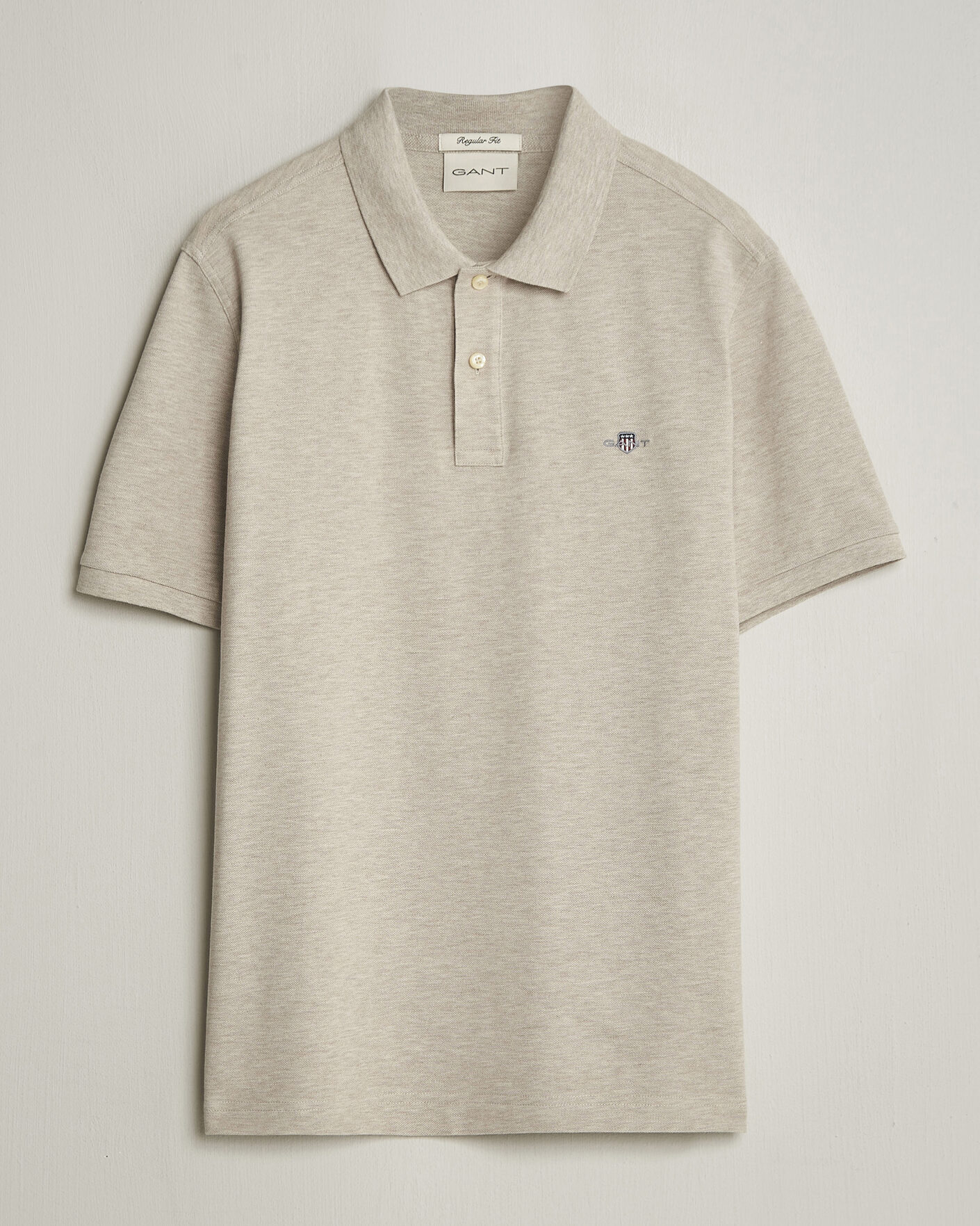 Homme | Polos | Gant | The Original Polo Oat Melange