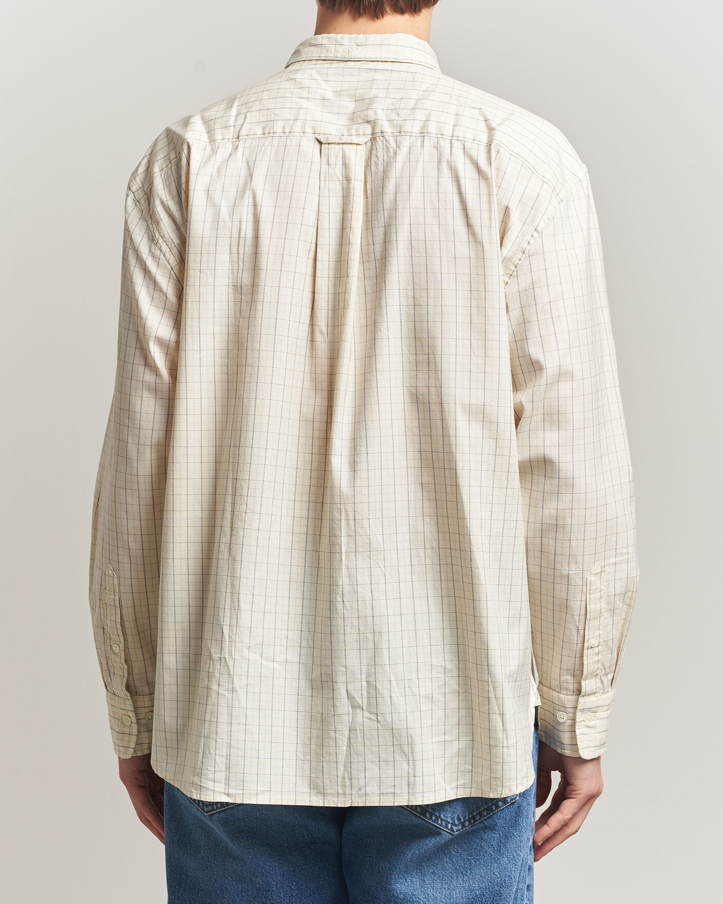 Homme | Chemises | GANT | Relaxed Fit Dreamy Oxford Checked Shirt Creamed White