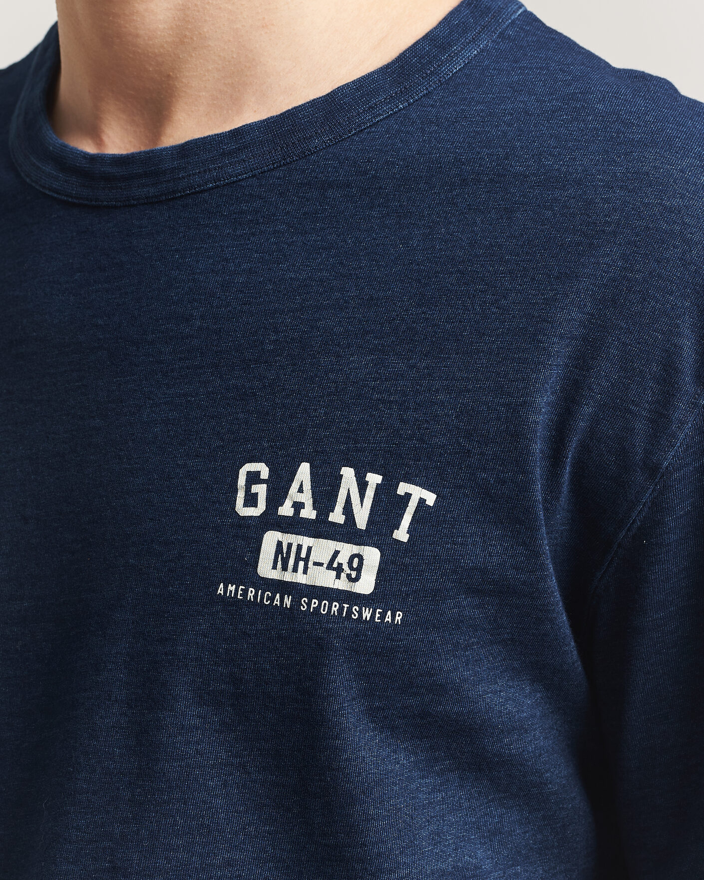 Heren | T-shirts | Gant | Indigo Graphic T-Shirt Dark Blue