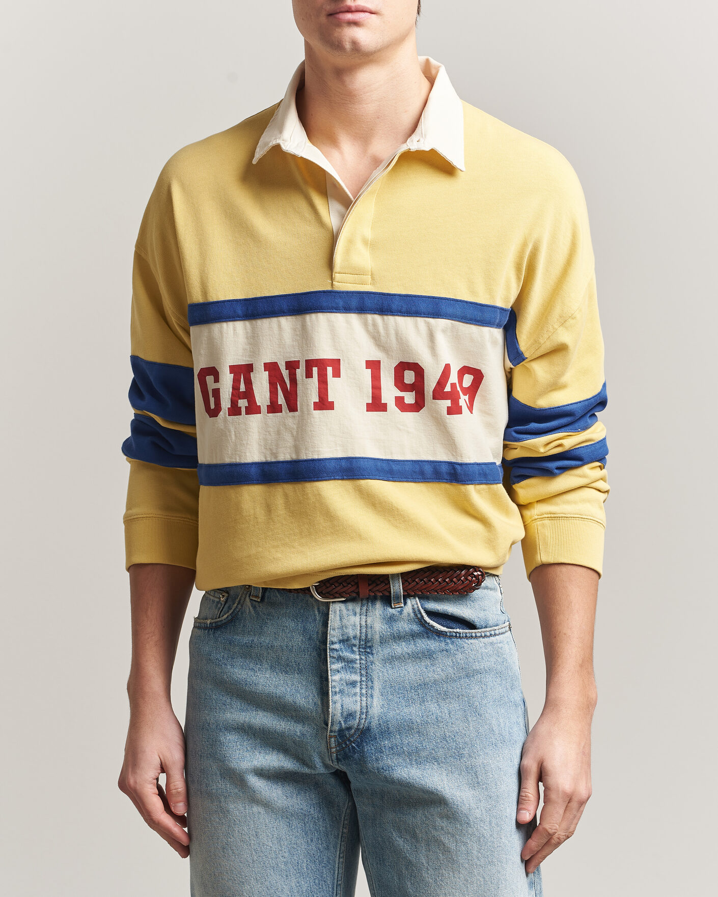 Homme | Pulls Et Tricots | Gant | Heavy Rugger Light Mustard Yellow