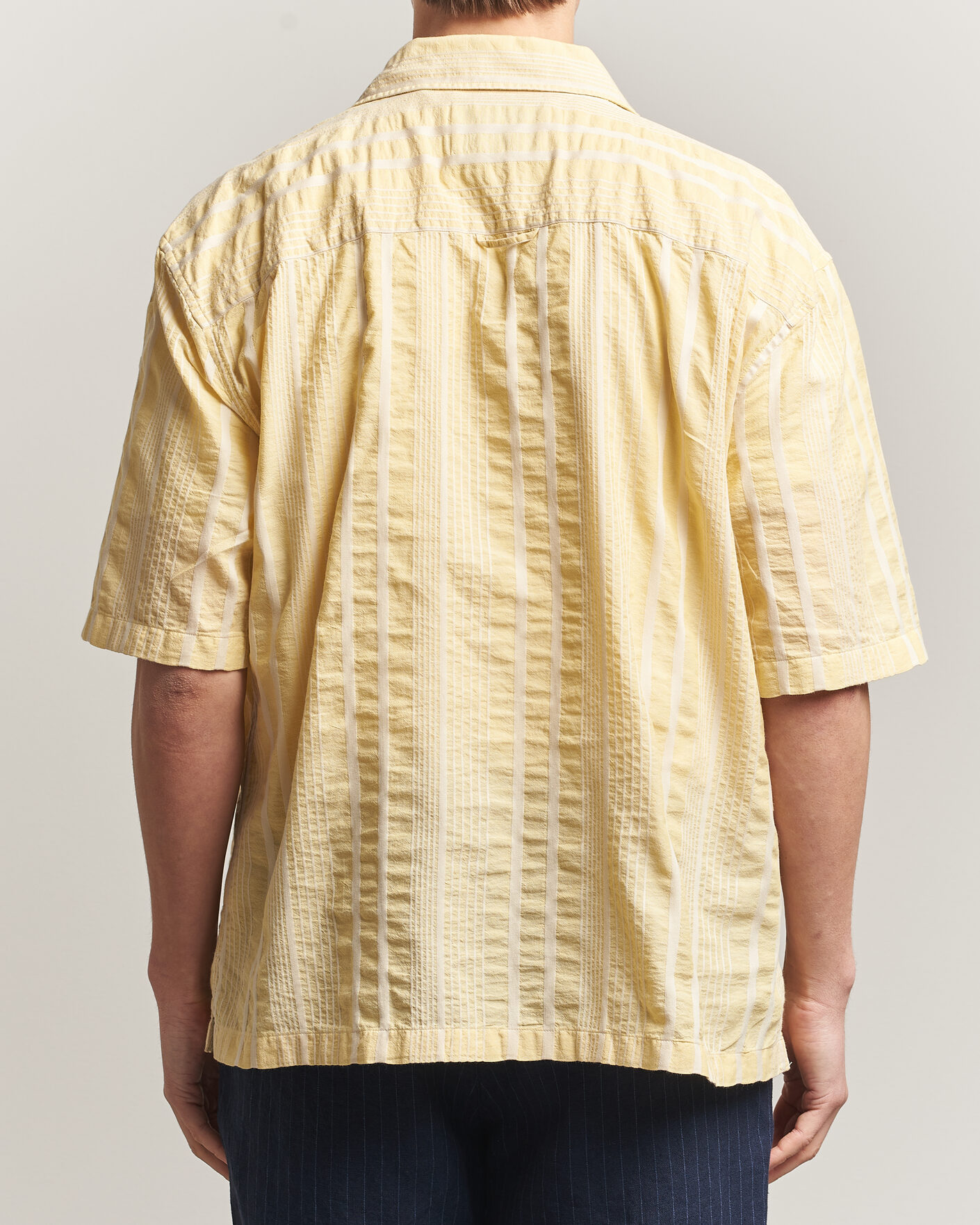 Heren | Overhemden | Gant | Relaxed Fit Seersucker Camp Collar Shirt Light Mustard Yellow